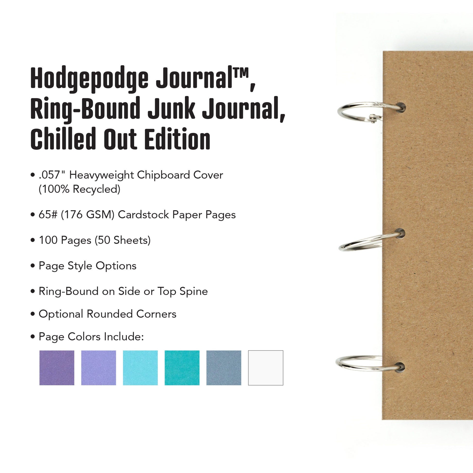 Hodgepodge Journal™, Ring - Bound Junk Journal, Chilled Out Edition - Beech Tree Paper