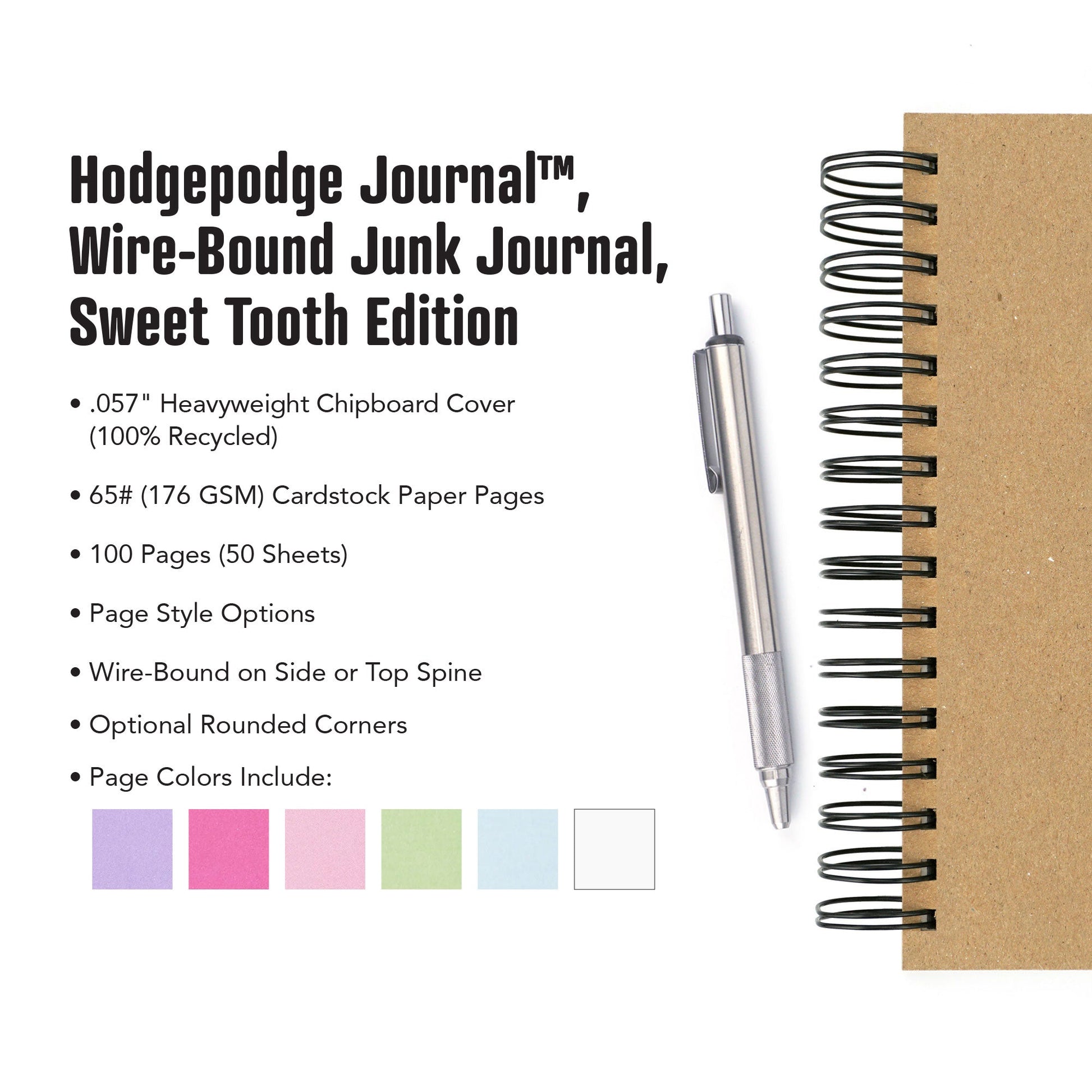 Hodgepodge Journal™, Ring - Bound Junk Journal, Sweet Tooth Edition - Beech Tree Paper