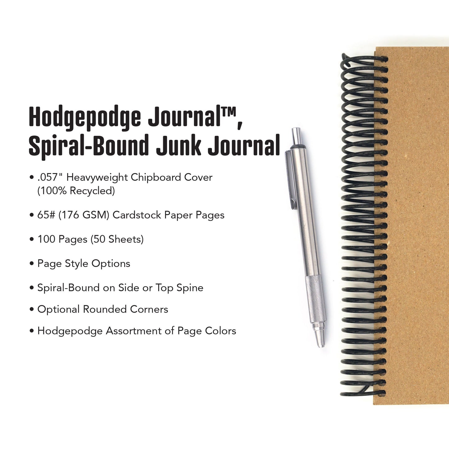 Hodgepodge Journal™, Spiral - Bound Junk Journal - Beech Tree Paper