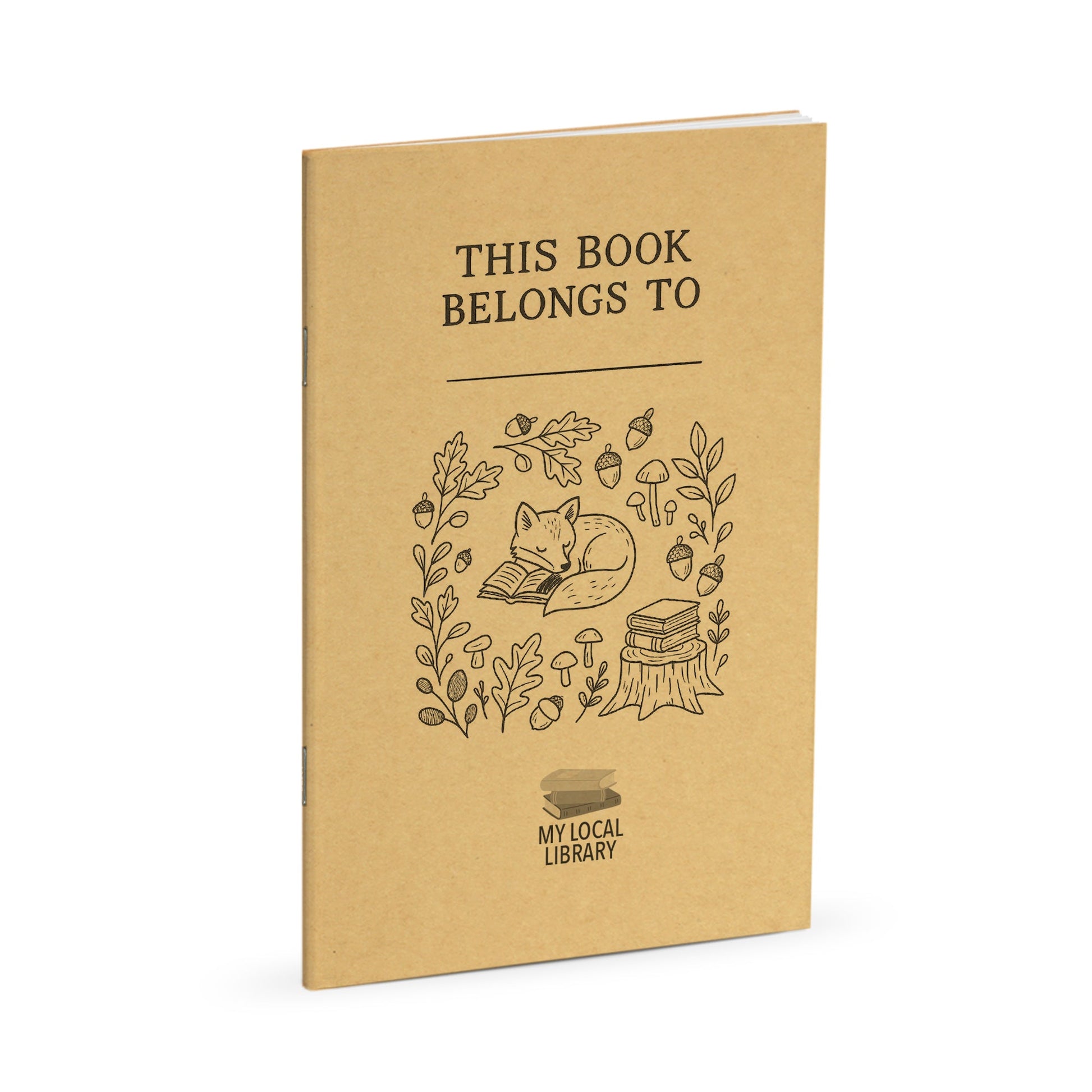 Library Journal, This Notebook Belongs To, Standard Stapled Notebook, Add Your Logo - Beech Tree Paper
