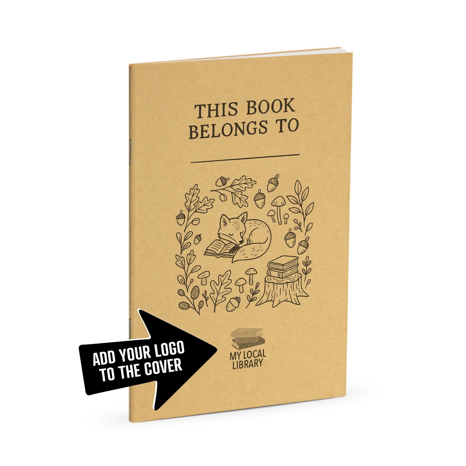 Library Journal, This Notebook Belongs To, Standard Stapled Notebook, Add Your Logo - Beech Tree Paper