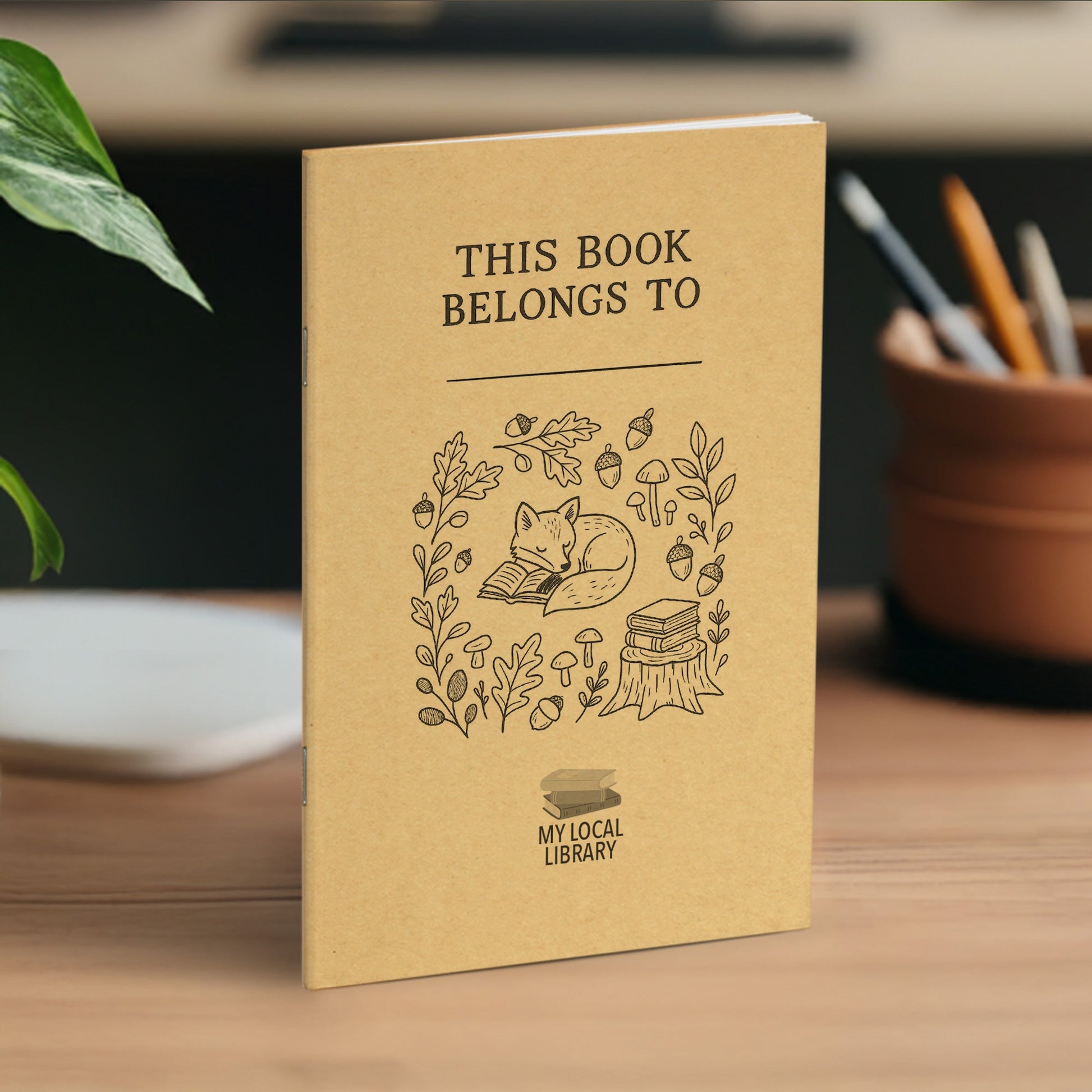 Library Journal, This Notebook Belongs To, Standard Stapled Notebook, Add Your Logo - Beech Tree Paper