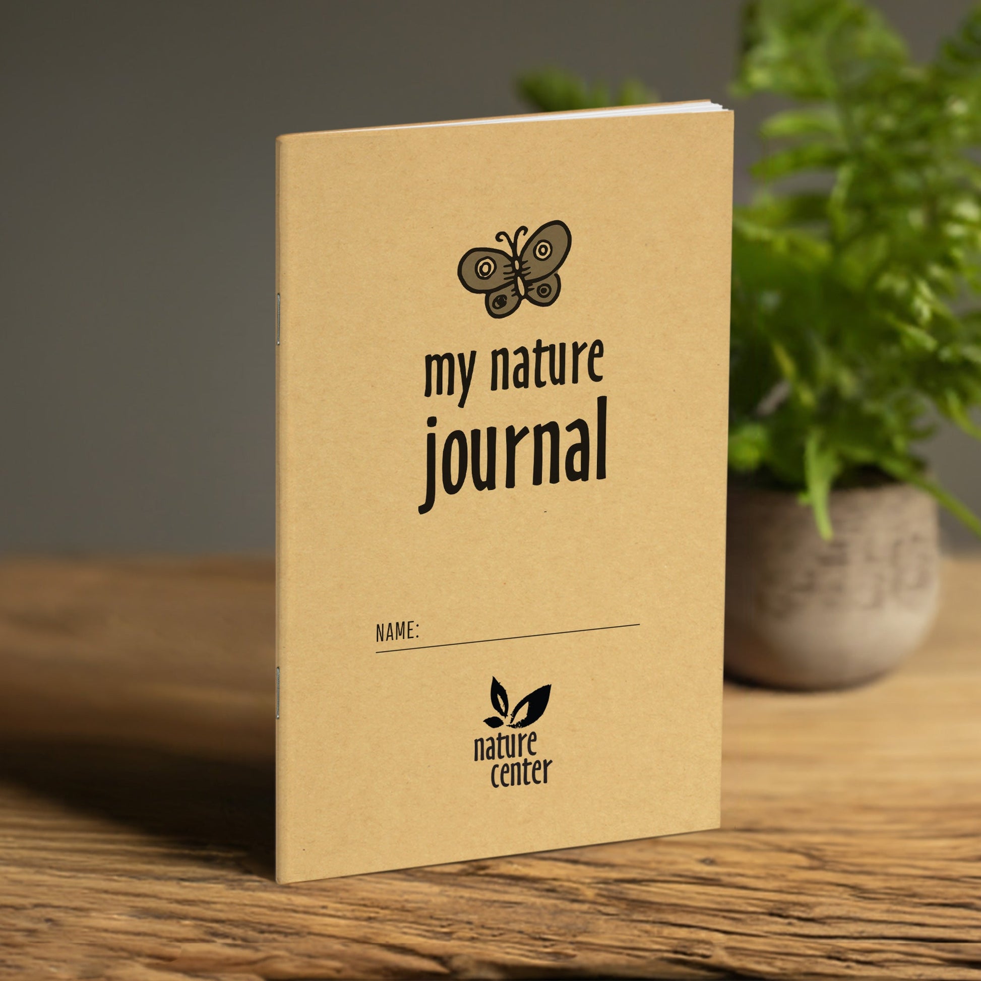 Nature Journal, Butterfly, Standard Stapled Notebook, Add Your Logo - Beech Tree Paper