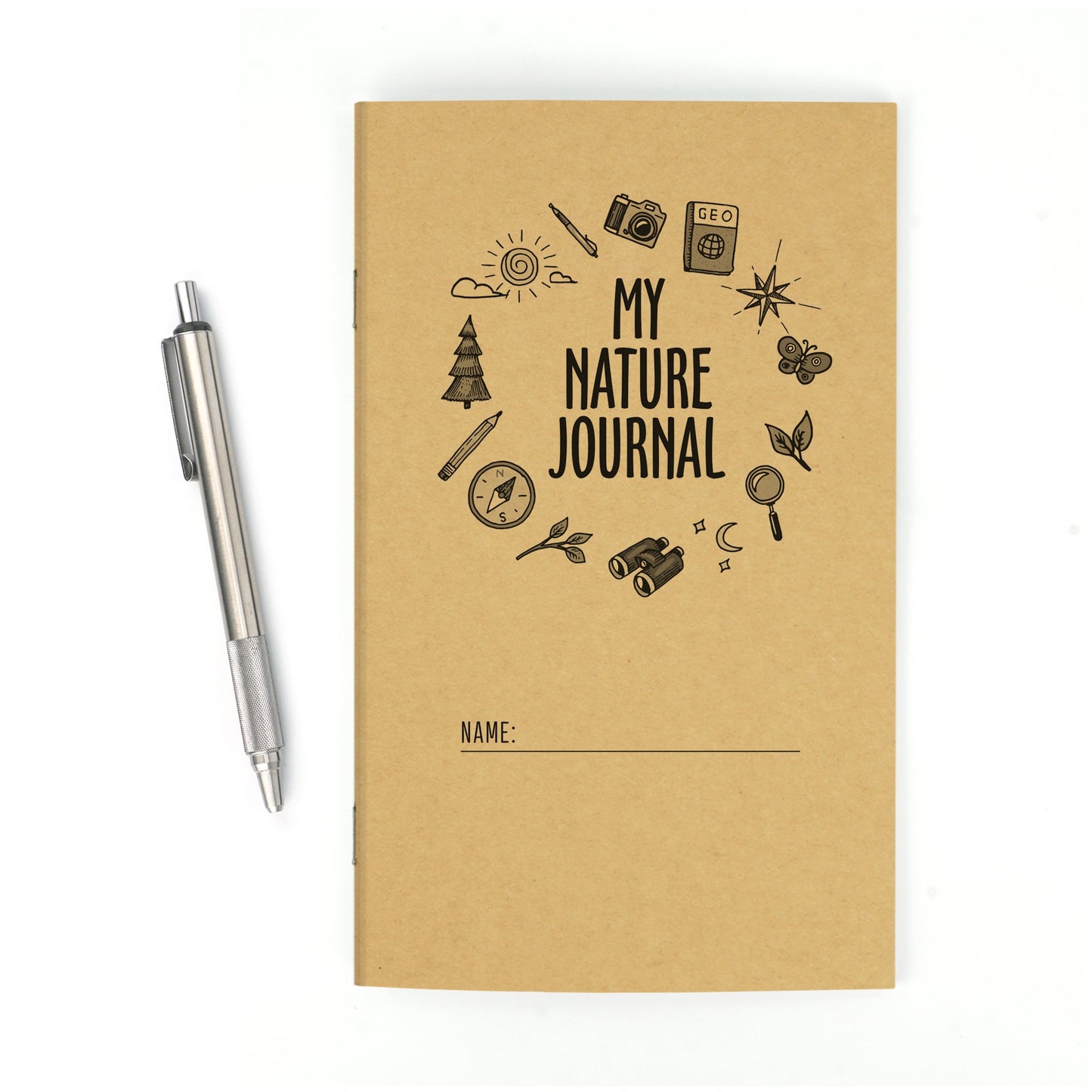 Nature Journal, Elements, Standard Stapled Notebook, Add Your Logo - Beech Tree Paper