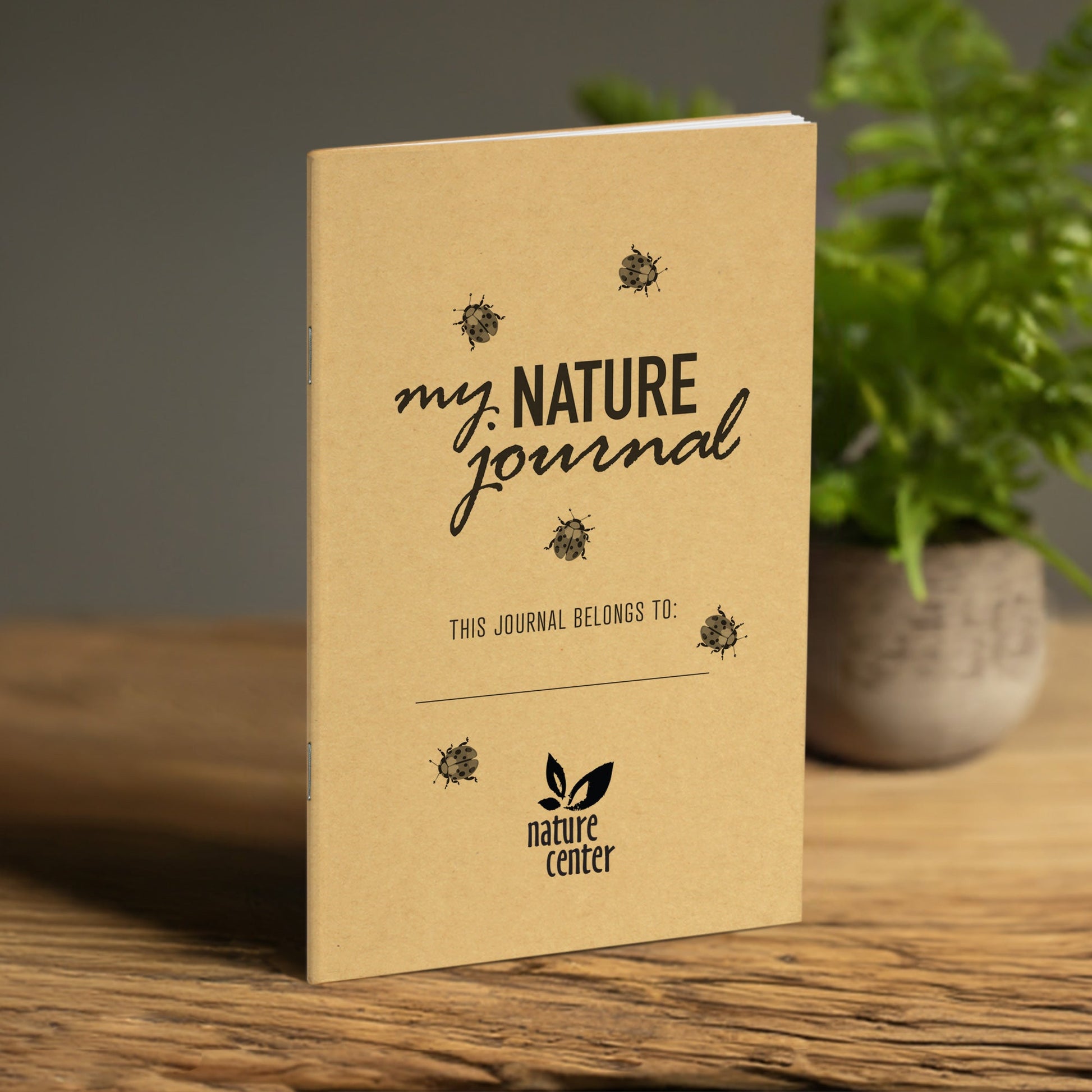 Nature Journal, Ladybugs, Standard Stapled Notebook, Add Your Logo - Beech Tree Paper