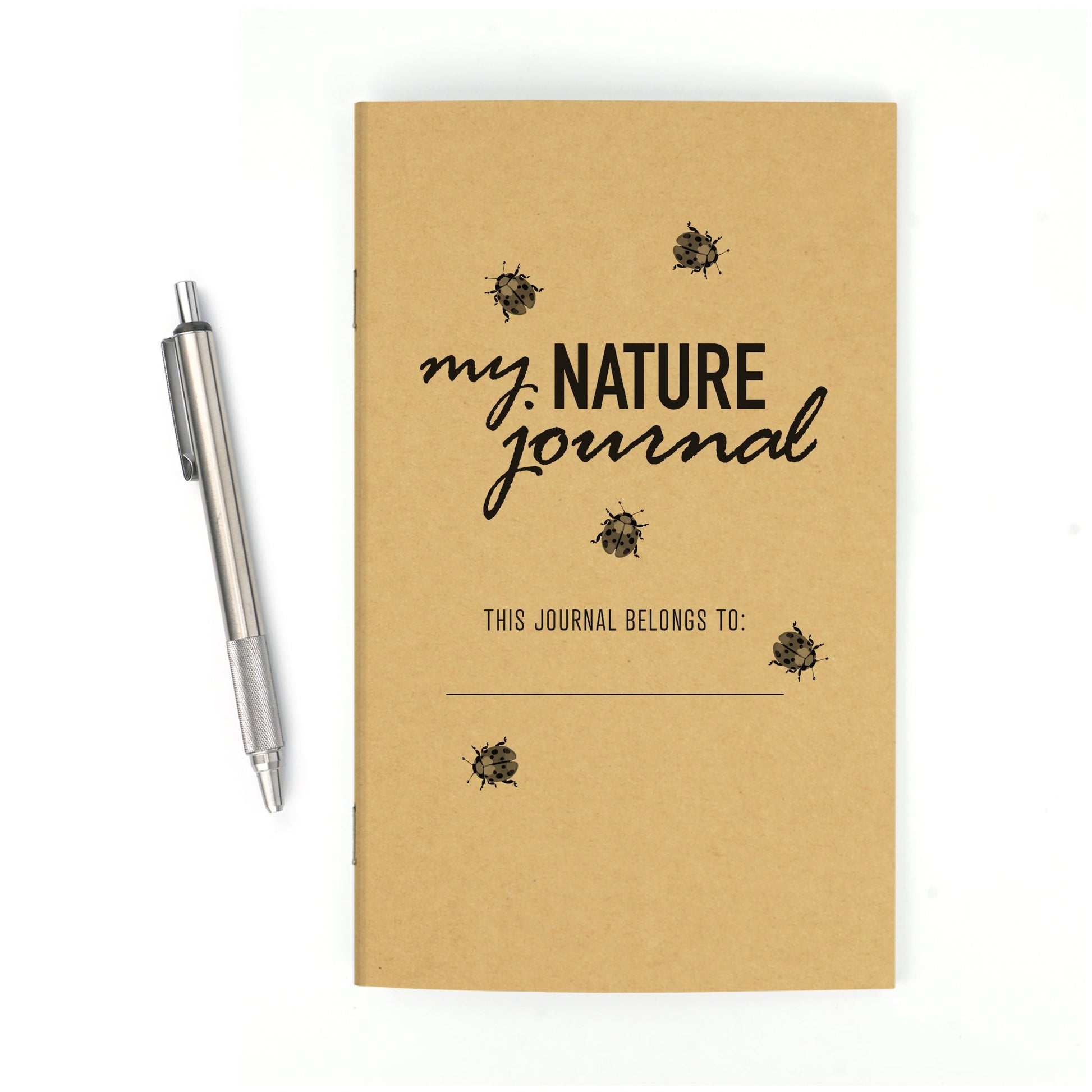 Nature Journal, Ladybugs, Standard Stapled Notebook, Add Your Logo - Beech Tree Paper