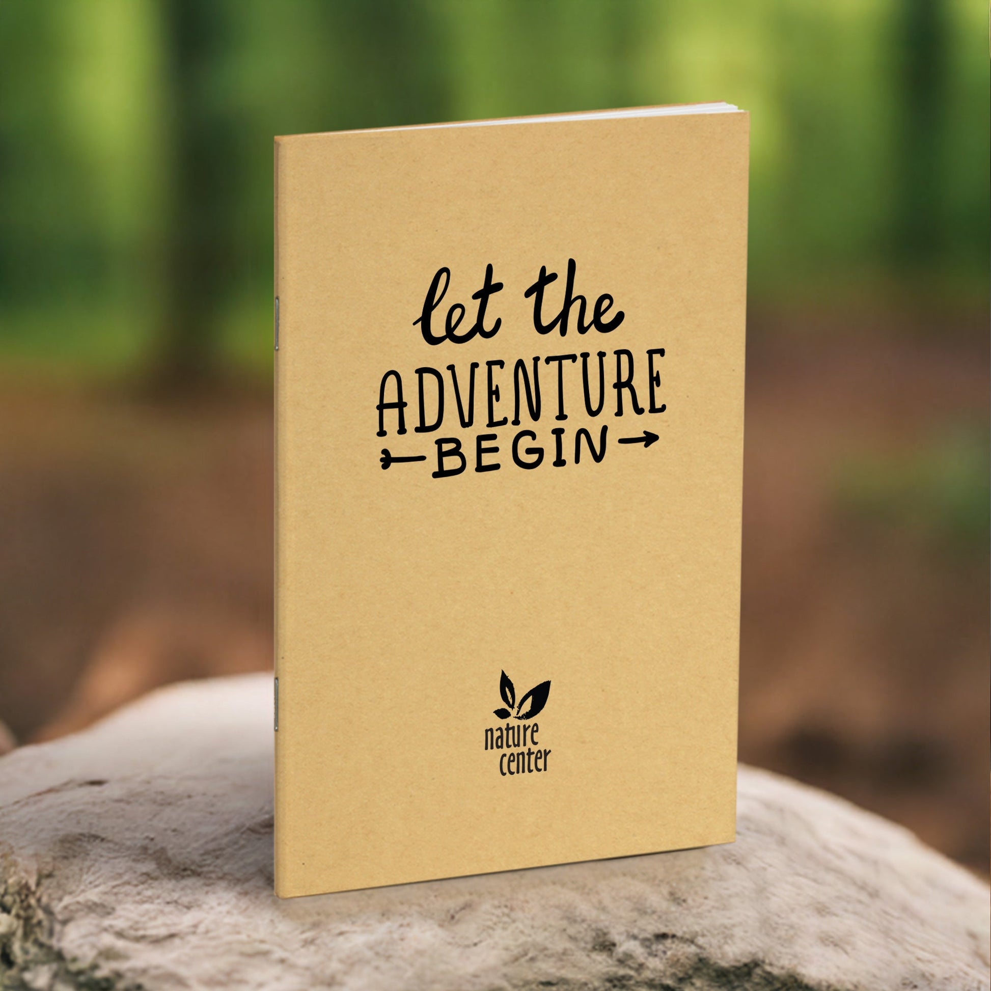 Nature Journal, Let the Adventure Begin, Standard Stapled Notebook, Add Your Logo - Beech Tree Paper