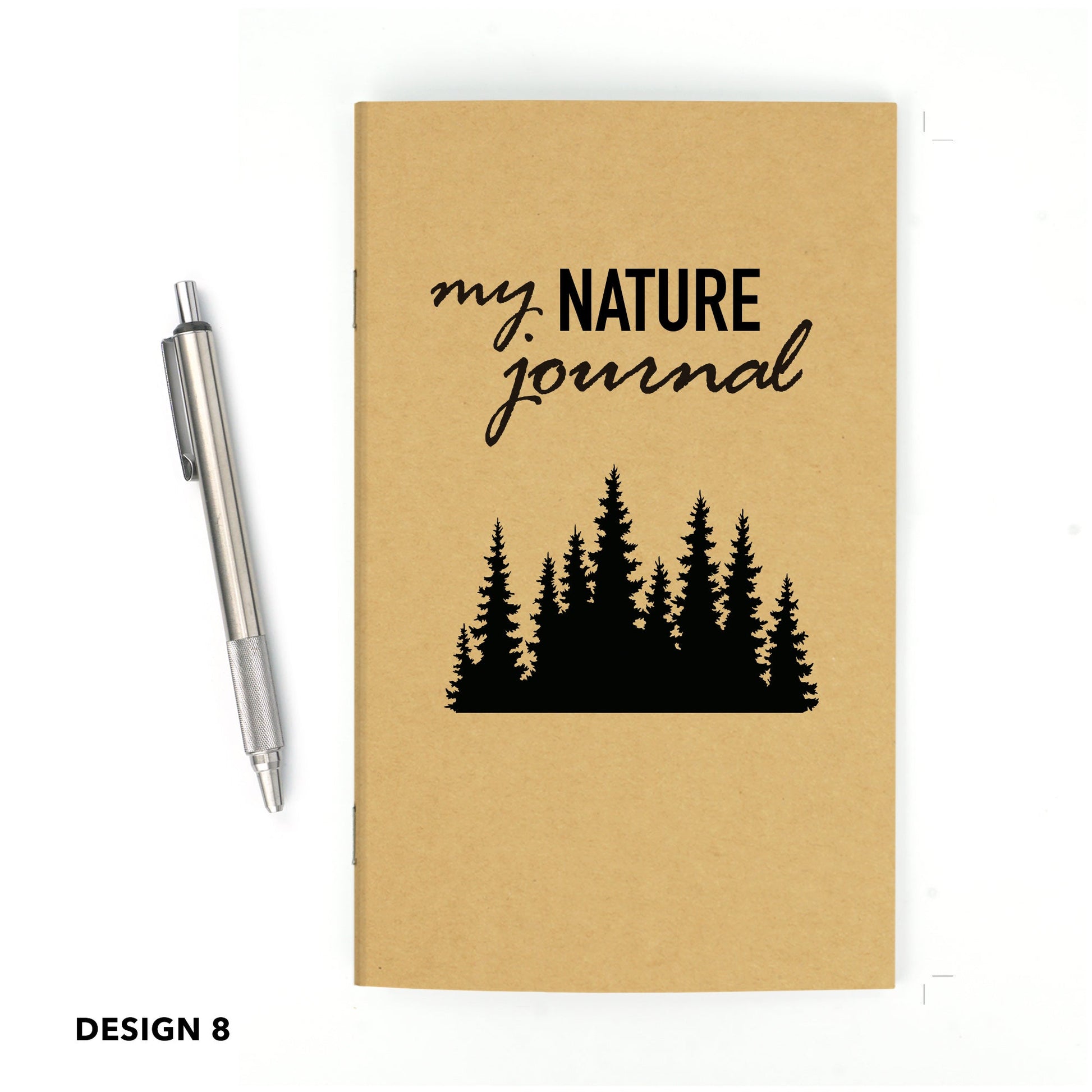 Nature Journal, Pines, Standard Stapled Notebook, Add Your Logo - Beech Tree Paper