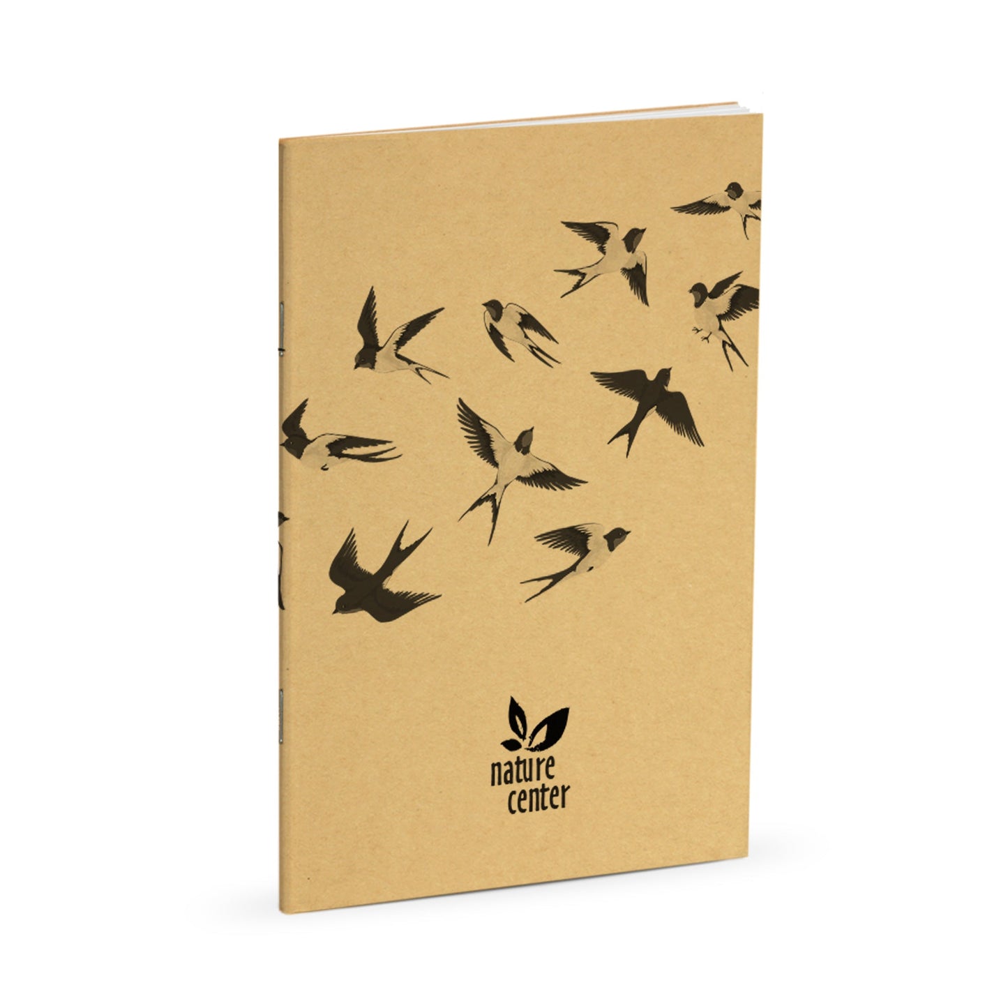 Nature Journal, Swallows, Standard Stapled Notebook, Add Your Logo - Beech Tree Paper