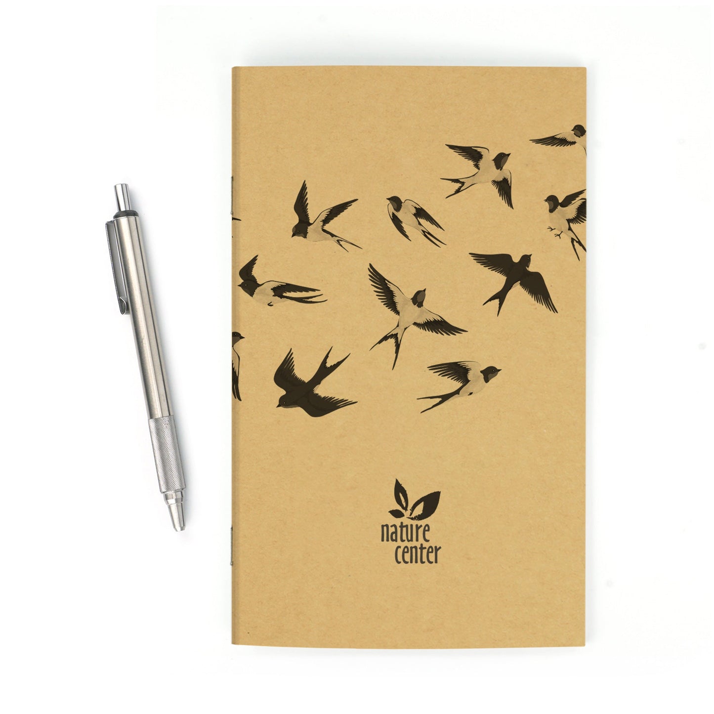 Nature Journal, Swallows, Standard Stapled Notebook, Add Your Logo - Beech Tree Paper