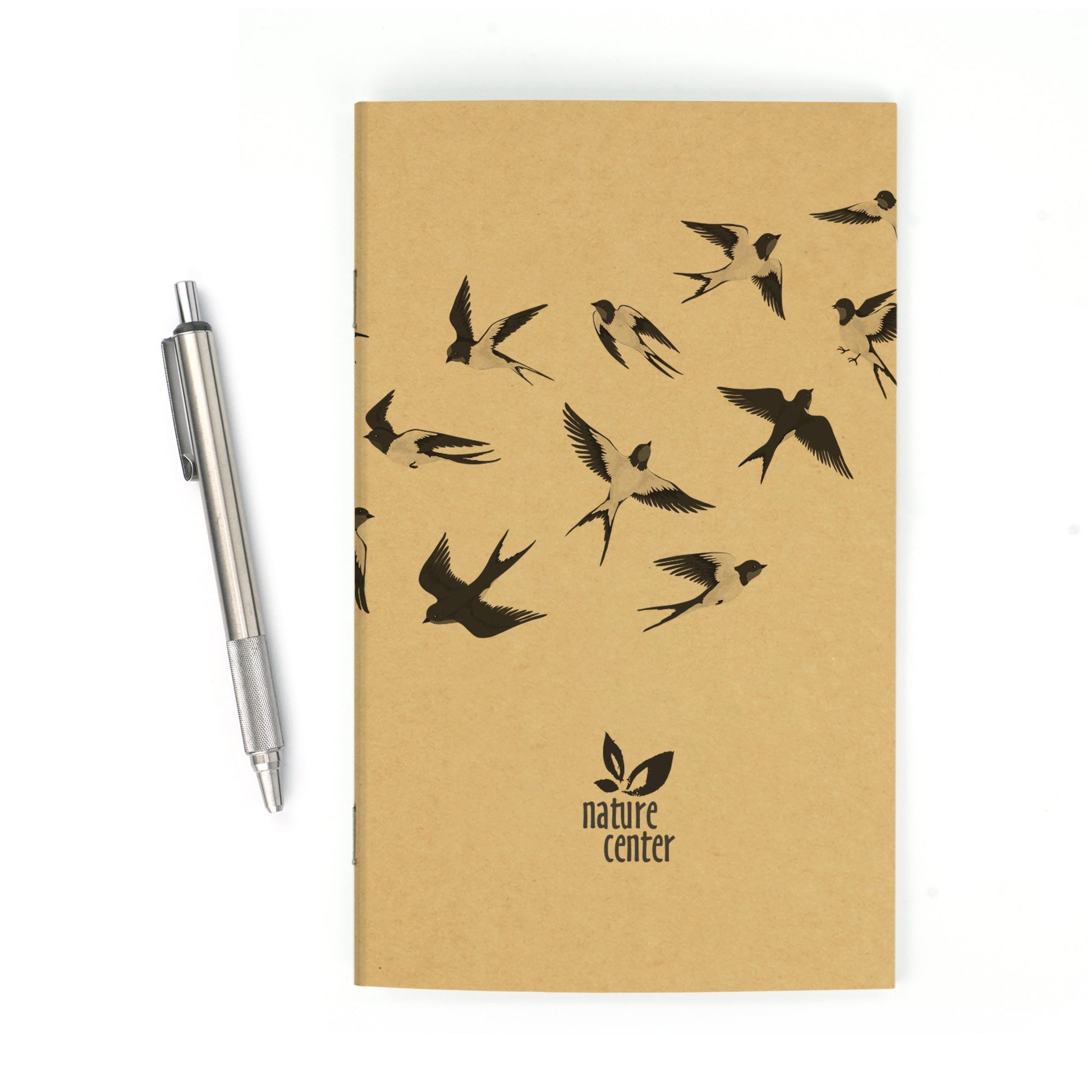 Nature Journal, Swallows, Standard Stapled Notebook, Add Your Logo - Beech Tree Paper