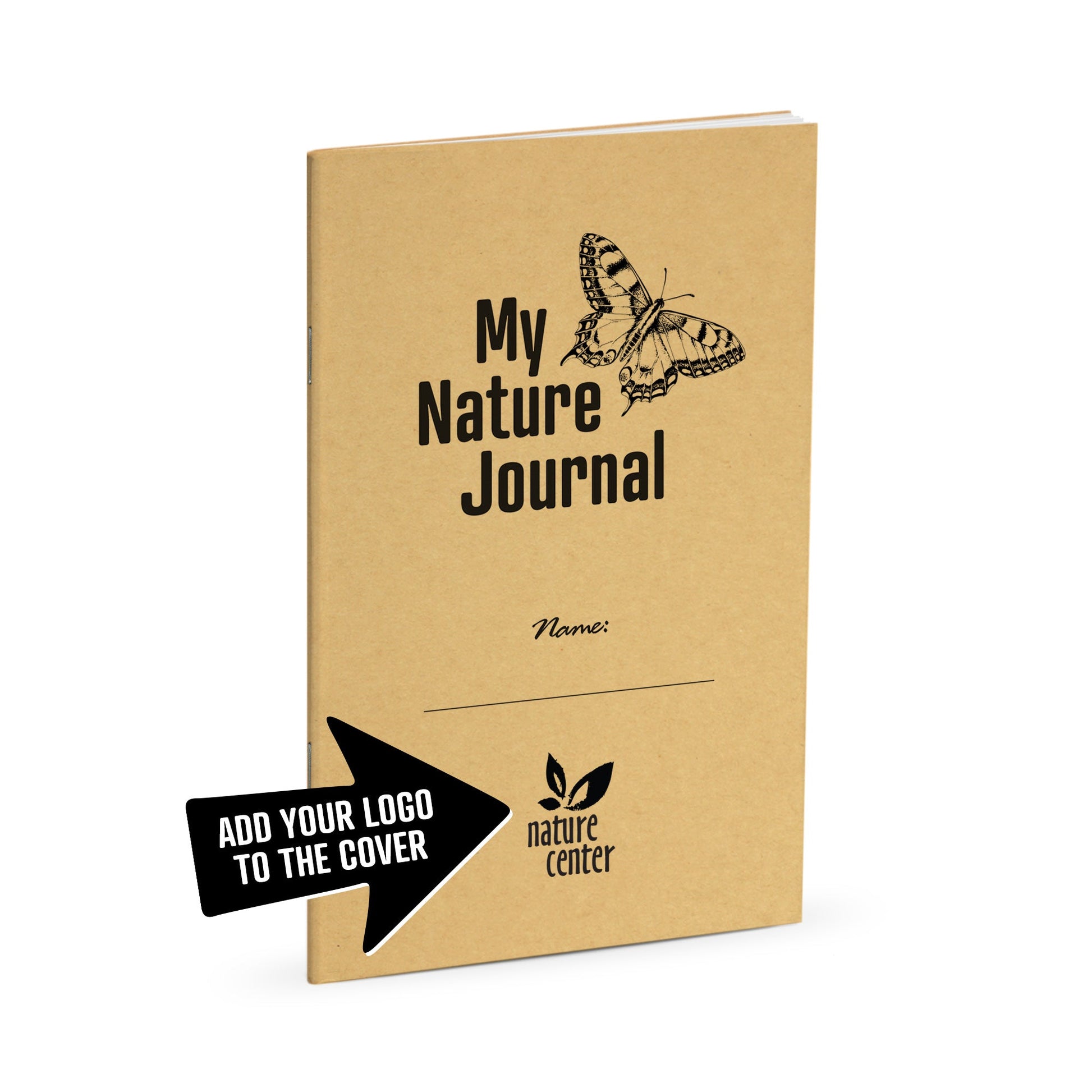 Nature Journal, Swallowtail, Standard Stapled Notebook, Add Your Logo - Beech Tree Paper
