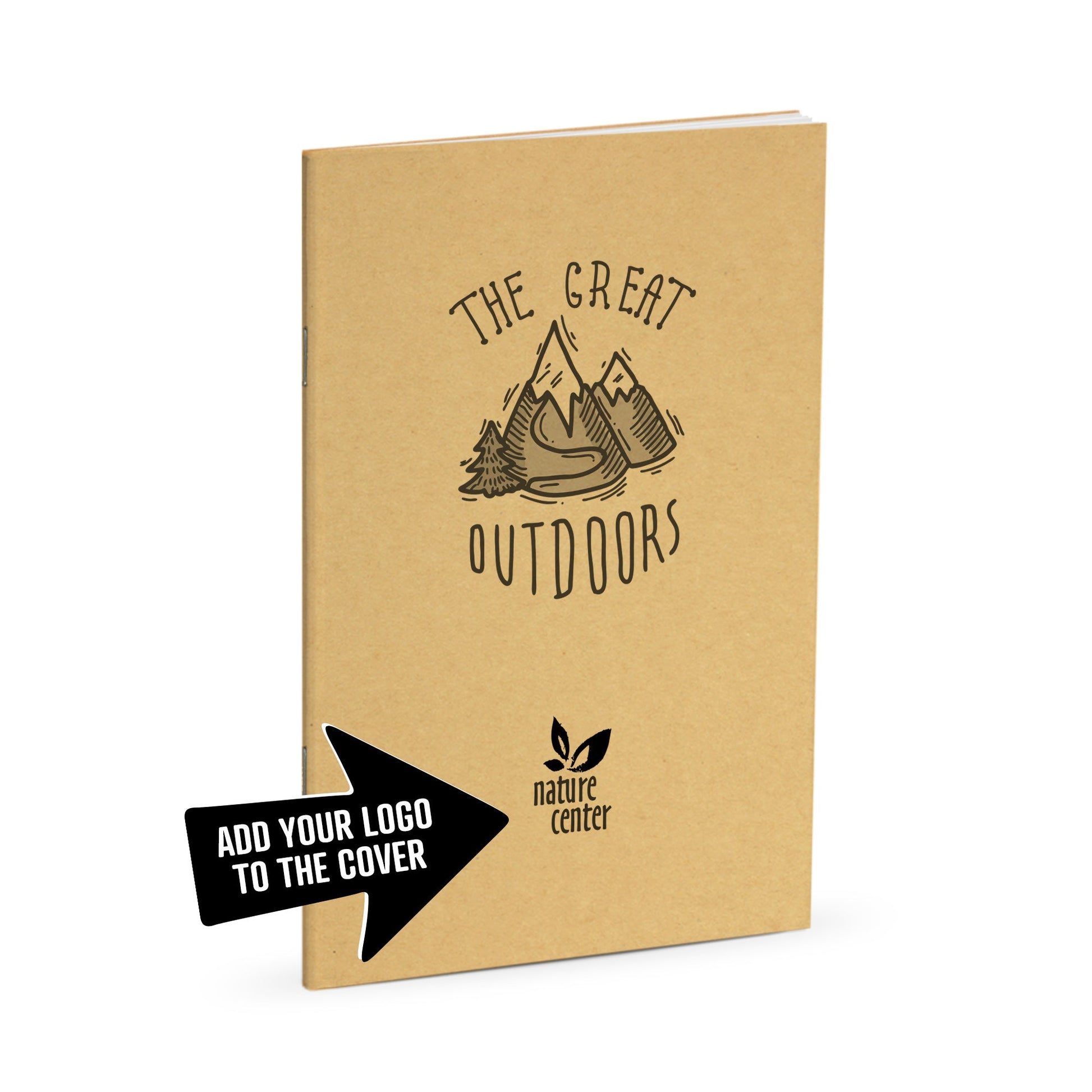 Nature Journal, The Great Outdoors, Standard Stapled Notebook, Add Your Logo - Beech Tree Paper