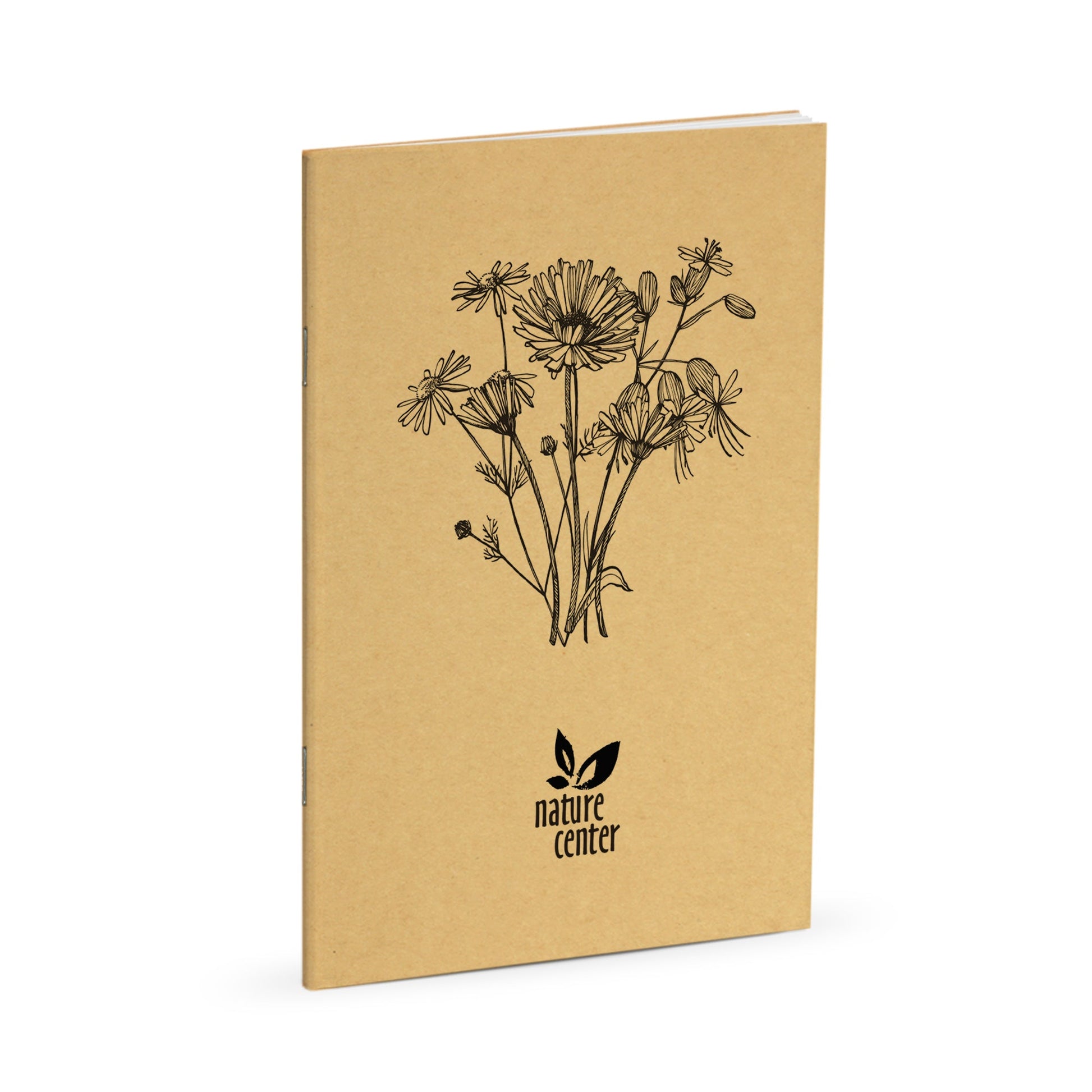 Nature Journal, Wild Flowers, Standard Stapled Notebook, Add Your Logo - Beech Tree Paper
