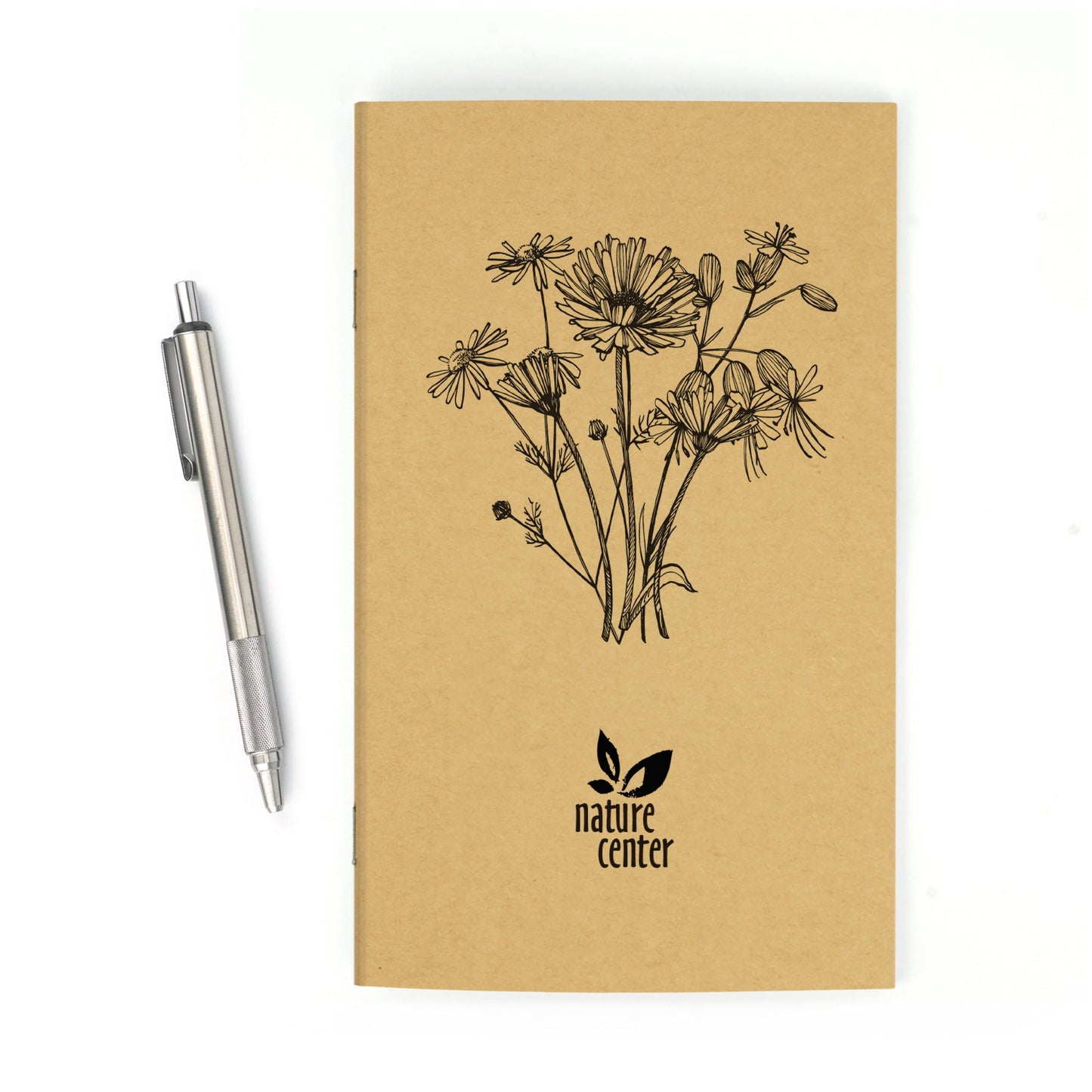 Nature Journal, Wild Flowers, Standard Stapled Notebook, Add Your Logo - Beech Tree Paper