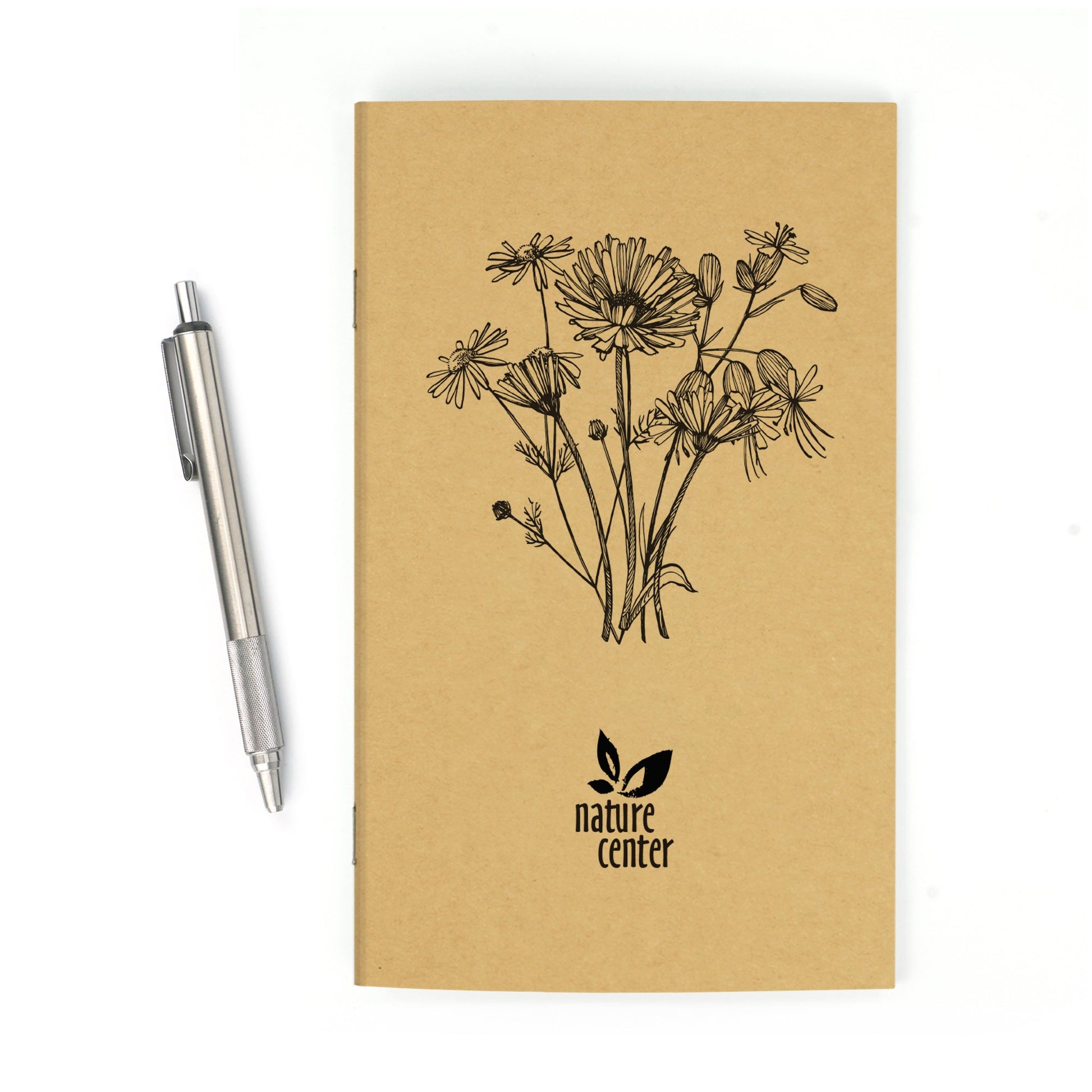 Nature Journal, Wild Flowers, Standard Stapled Notebook, Add Your Logo - Beech Tree Paper