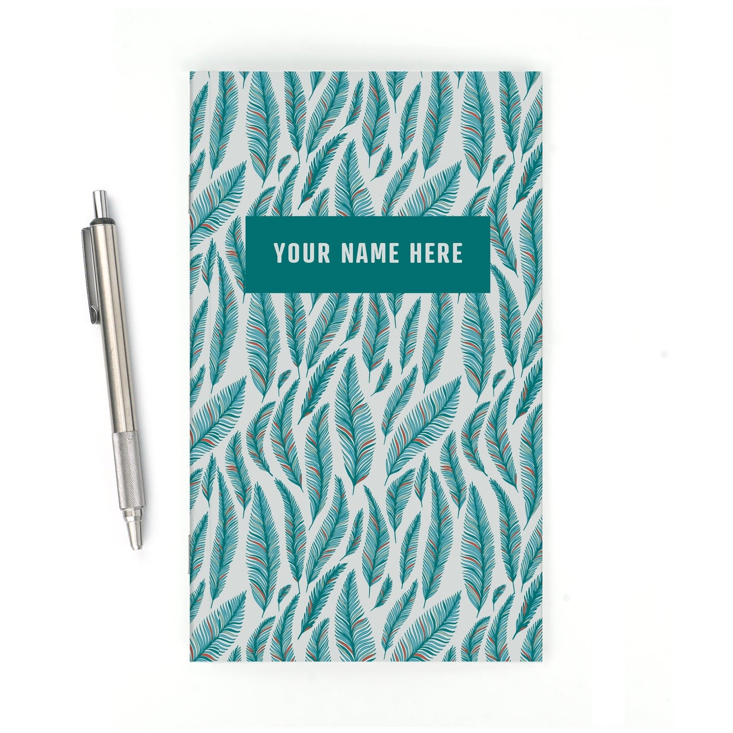Personalized Notebook, Summer Leaves, Add Your Name - Beech Tree Paper