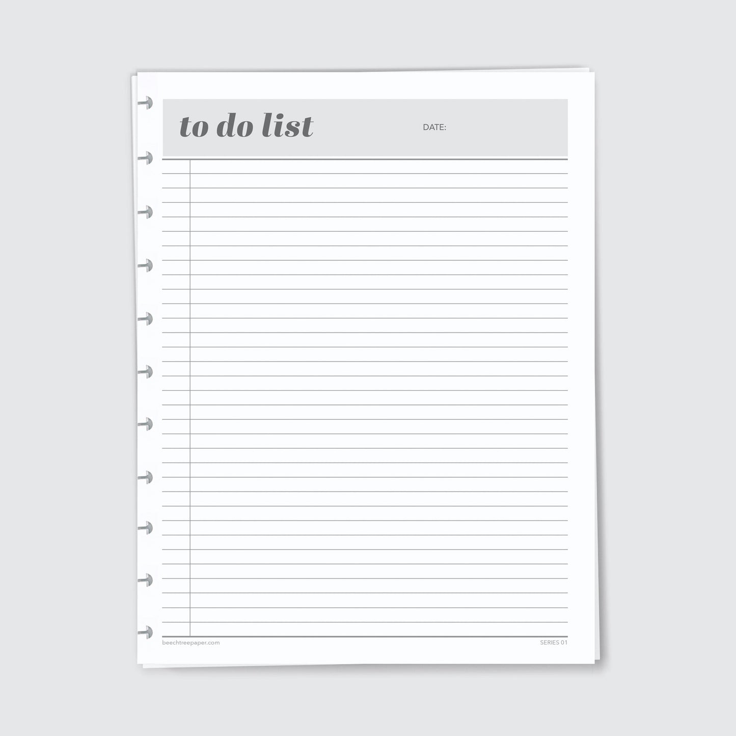 Planner Refill Paper, To Do List, Series One - Beech Tree Paper