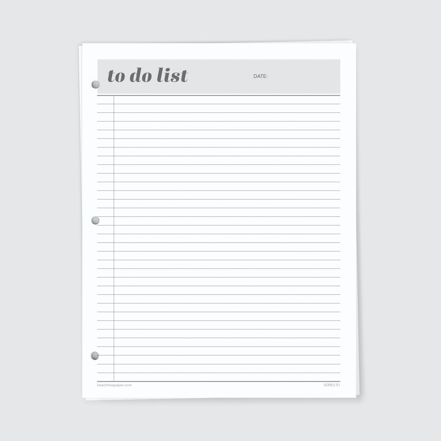 Planner Refill Paper, To Do List, Series One - Beech Tree Paper