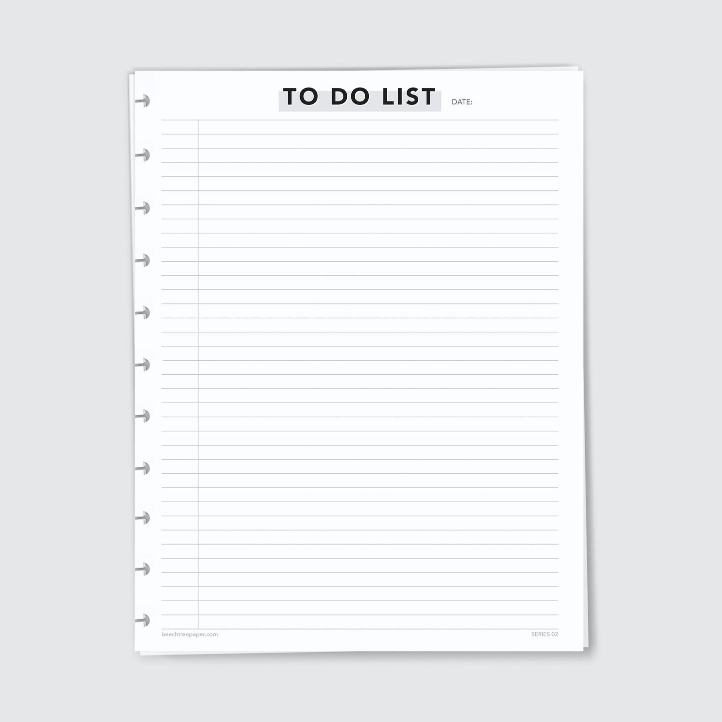 Planner Refill Paper, To Do List, Series Two - Beech Tree Paper