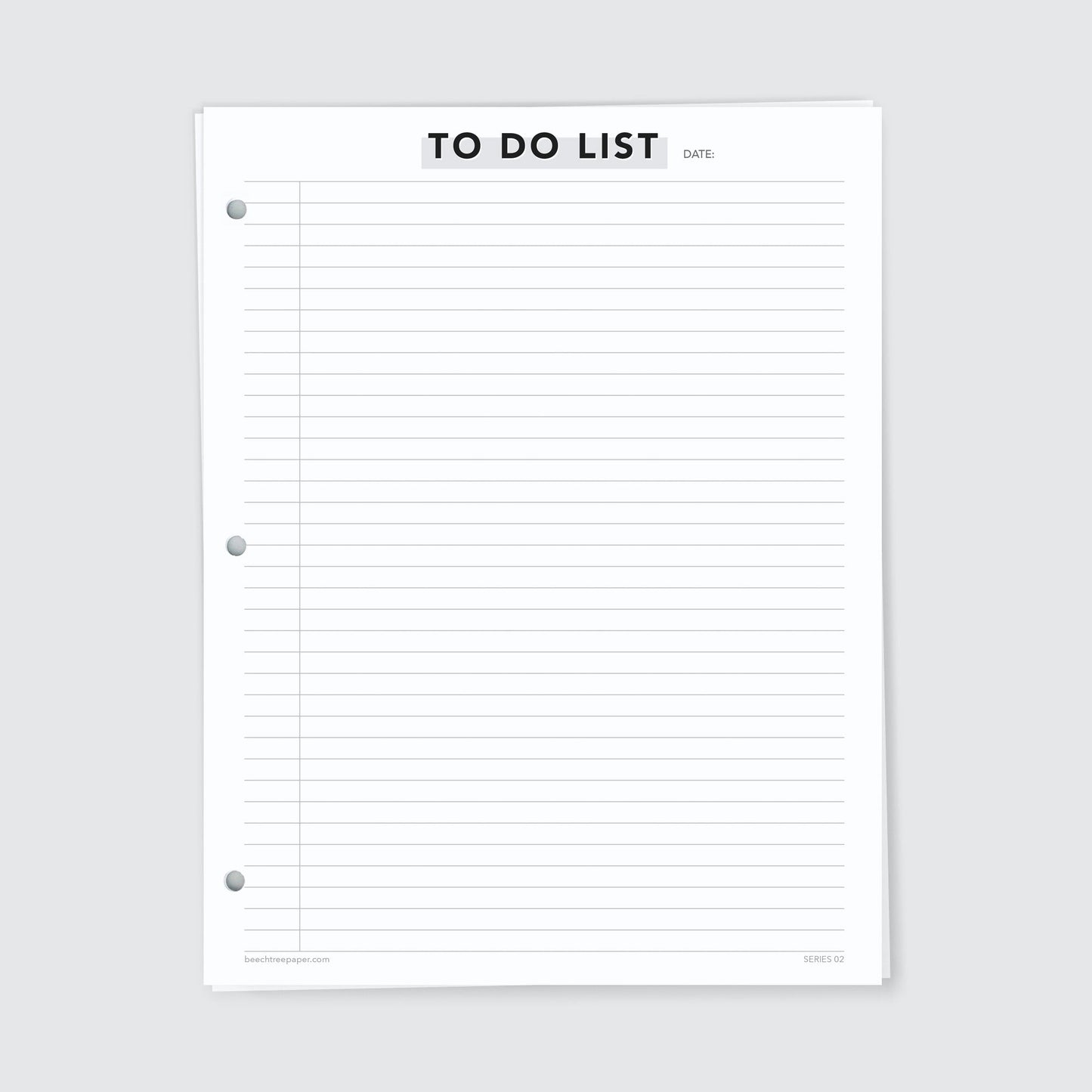 Planner Refill Paper, To Do List, Series Two - Beech Tree Paper
