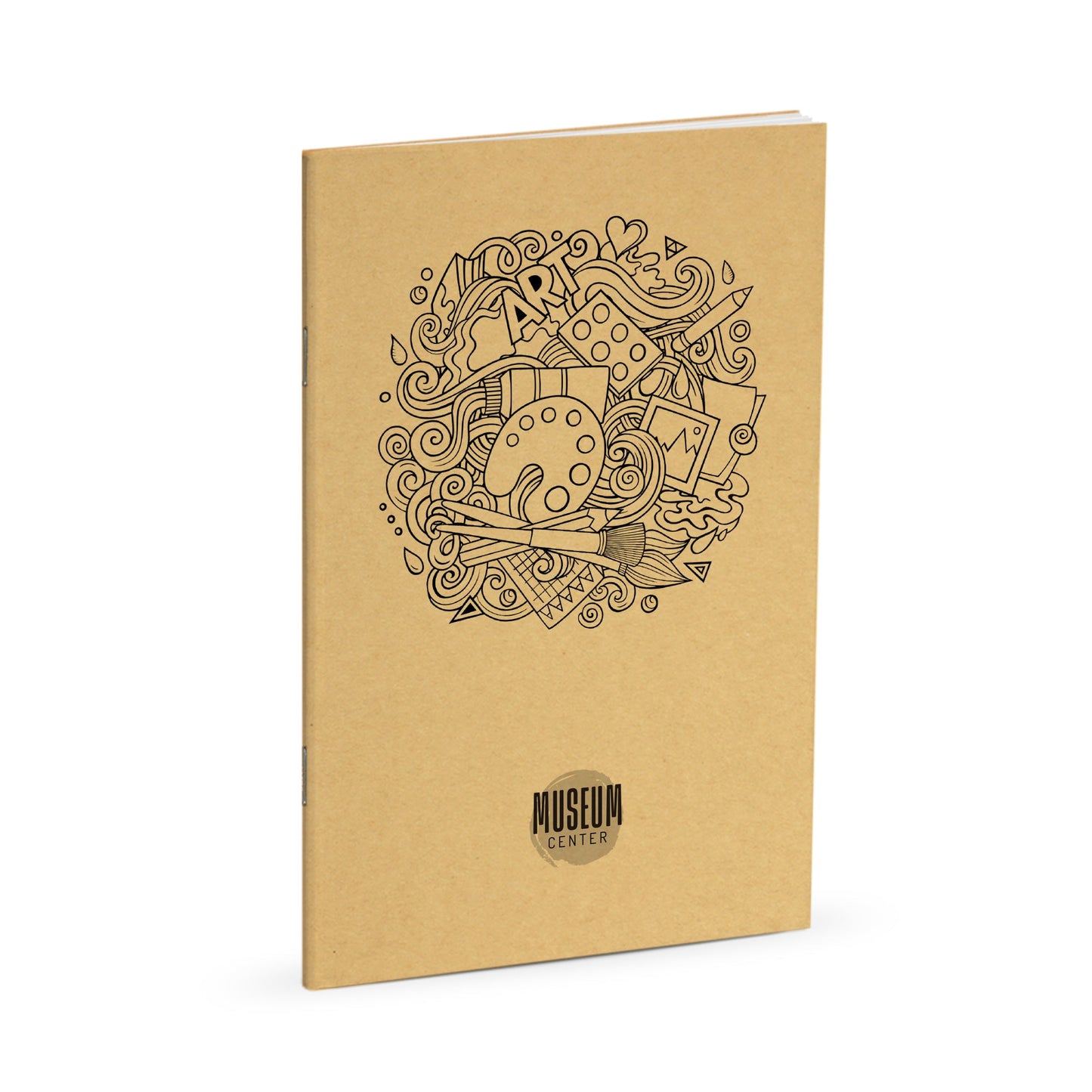 Sketchbook, Art Collage, Standard Stapled Notebook, Add Your Logo - Beech Tree Paper