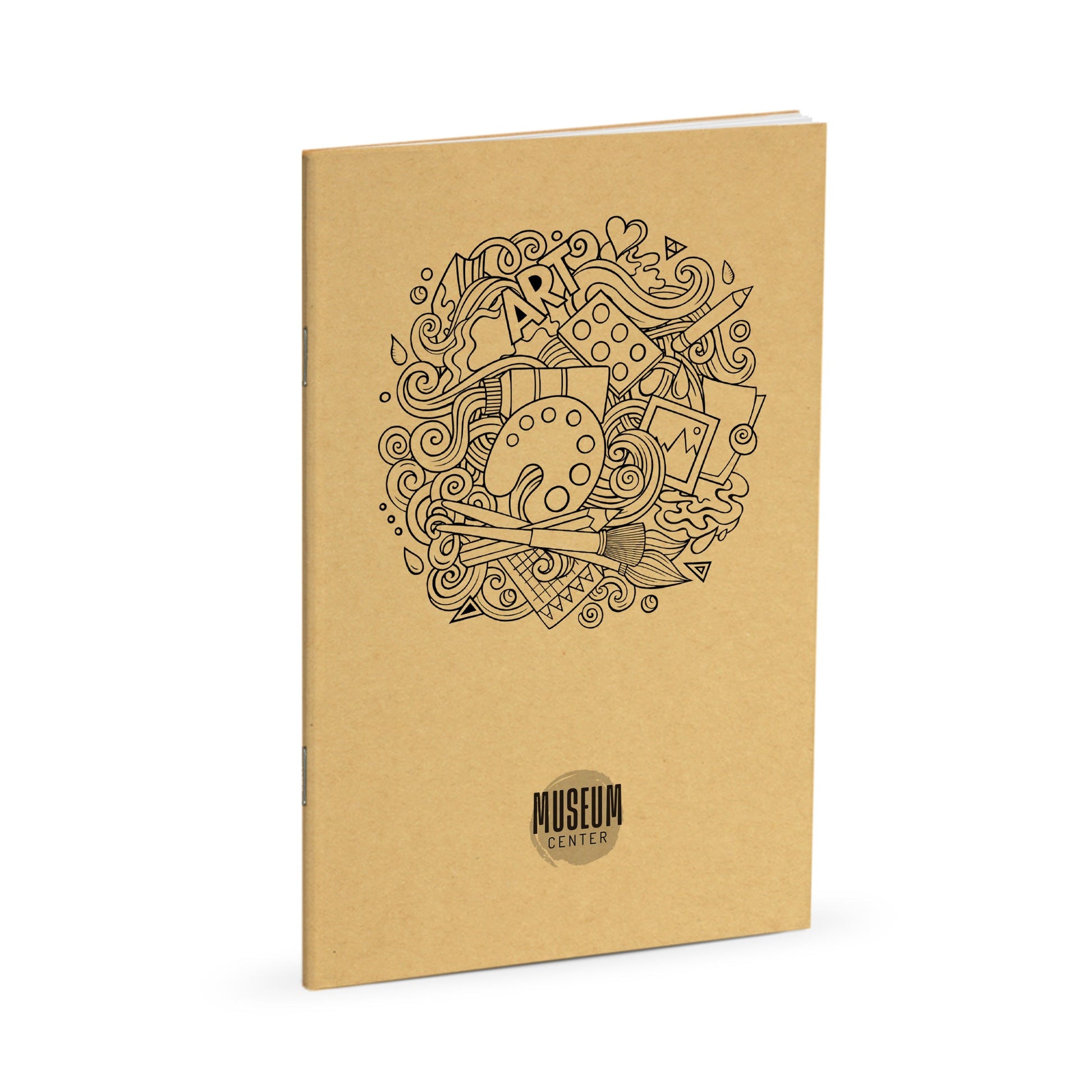 Sketchbook, Art Collage, Standard Stapled Notebook, Add Your Logo - Beech Tree Paper