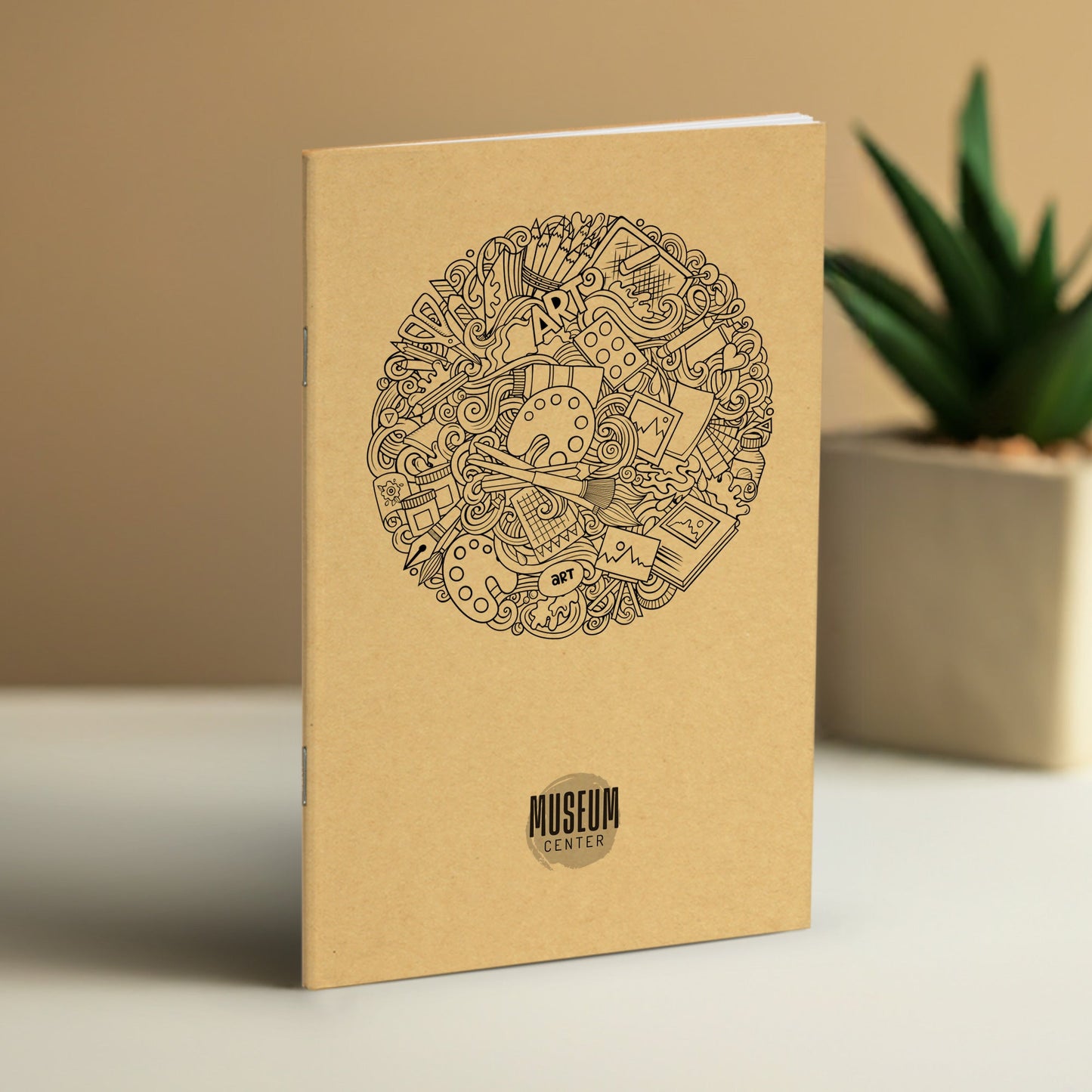 Sketchbook, Collage Art, Standard Stapled Notebook, Add Your Logo - Beech Tree Paper