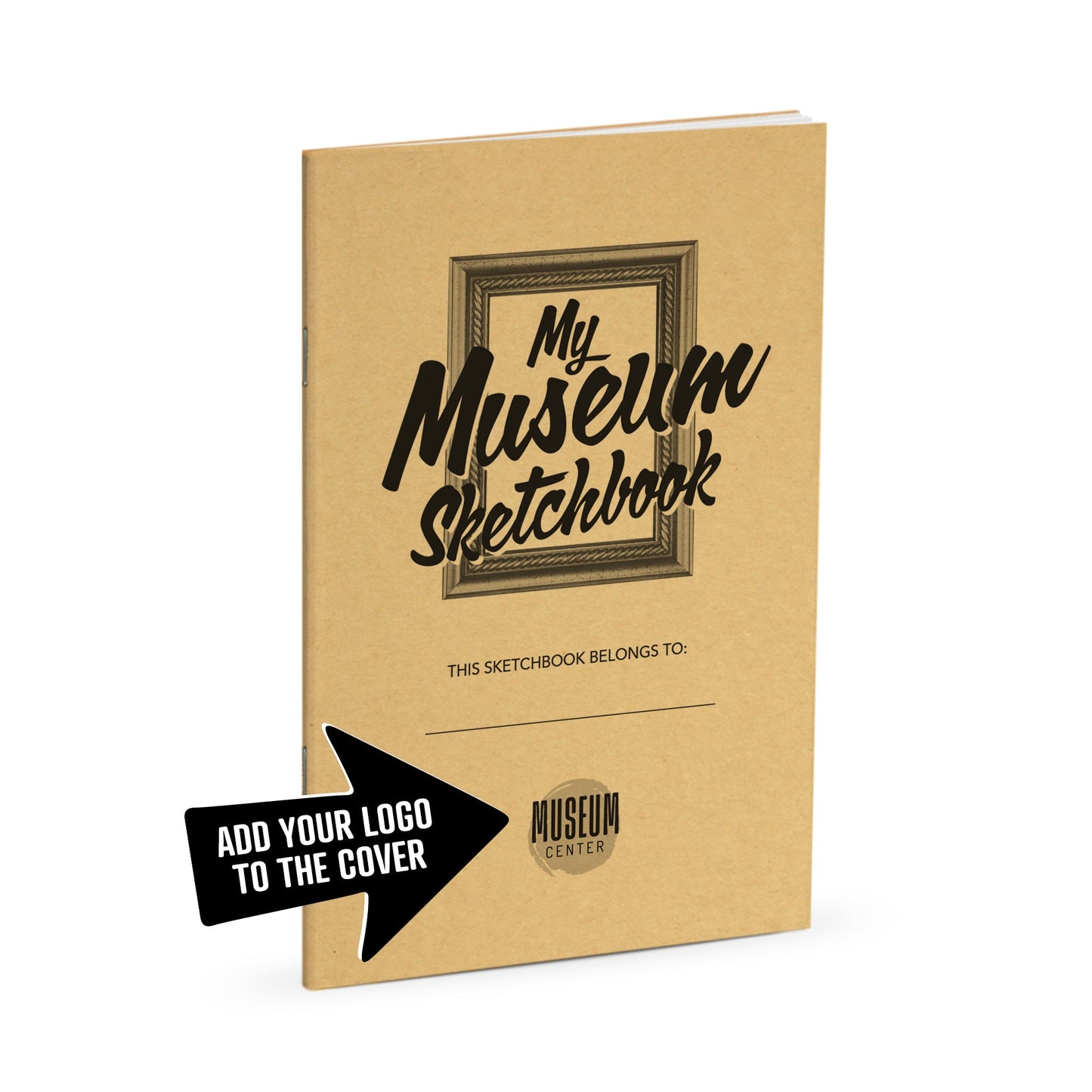 Sketchbook, My Museum Sketchbook, Standard Stapled Notebook, Add Your Logo - Beech Tree Paper