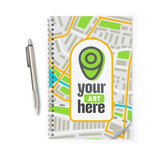 Standard Wire - Bound Color Laminated Custom Notebook, Full Bleed, Add Your Artwork or Logo - Beech Tree Paper