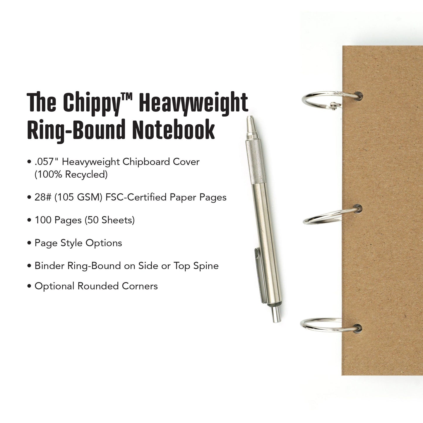 The Chippy™ Heavyweight Ring - Bound Notebook - Beech Tree Paper