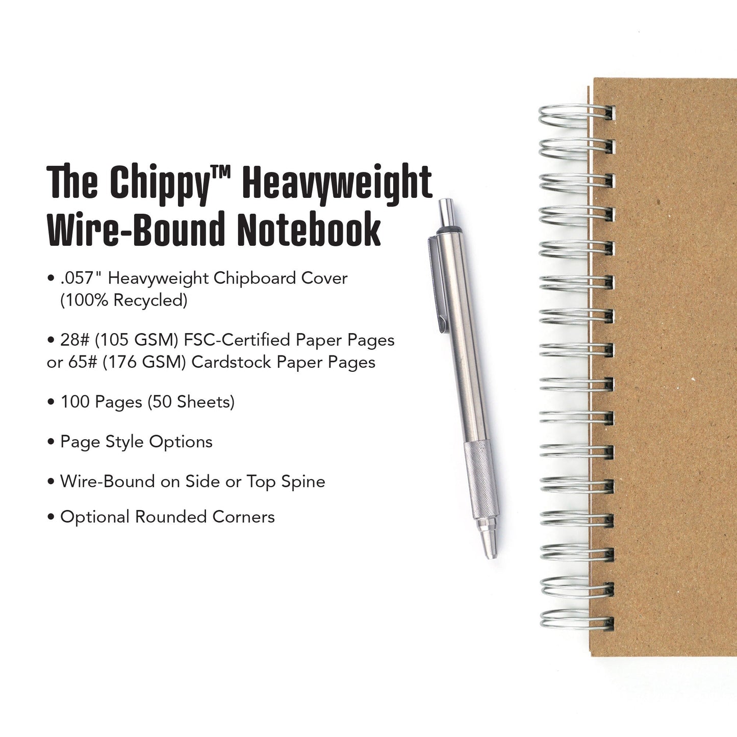 The Chippy™ Heavyweight Wire - Bound Notebook - Beech Tree Paper