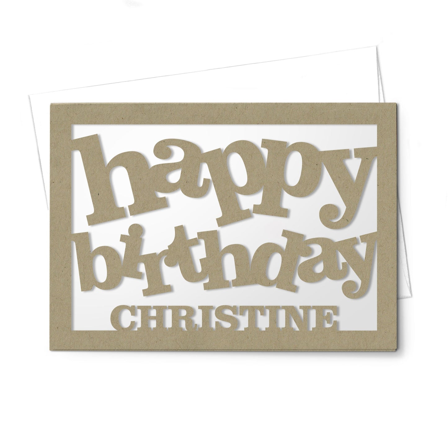 Personalized Greeting Card, Happy Birthday, A7 - PCD - 002 - 01 - Beech Tree Paper