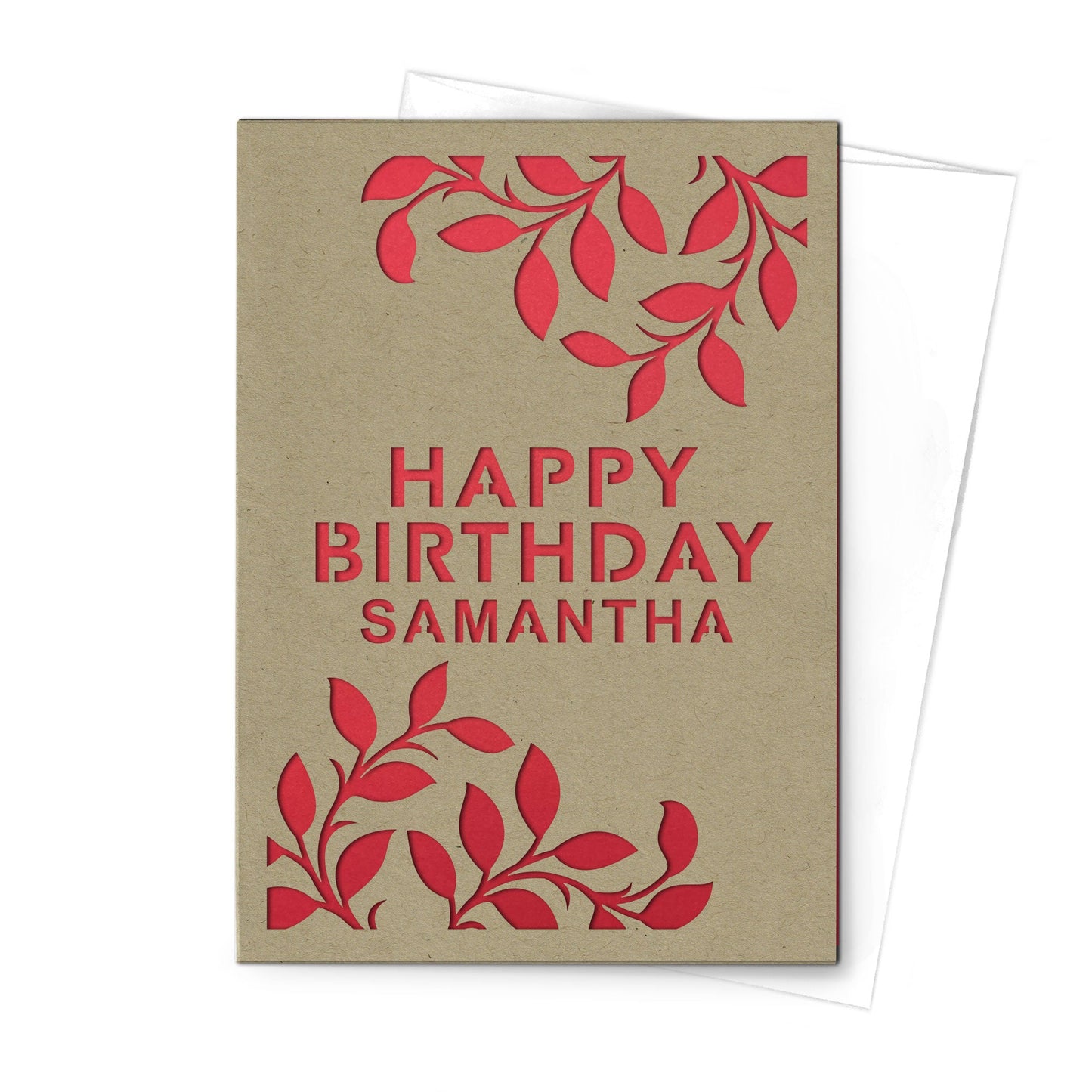 Personalized Greeting Card, Happy Birthday, A7 - PCD - 008 - 01 - Beech Tree Paper