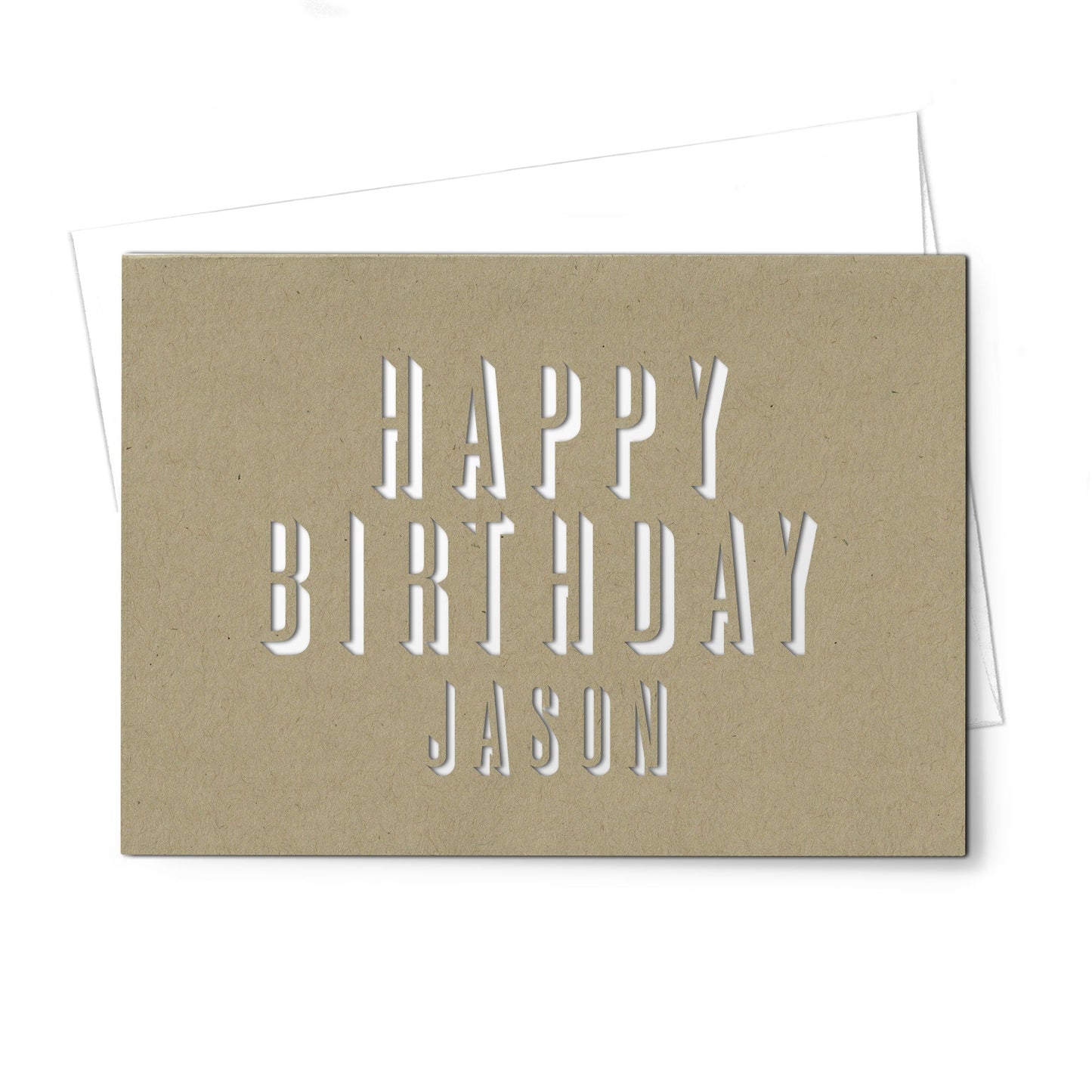 Personalized Greeting Card, Happy Birthday, A7 - PCD - 010 - 01 - Beech Tree Paper