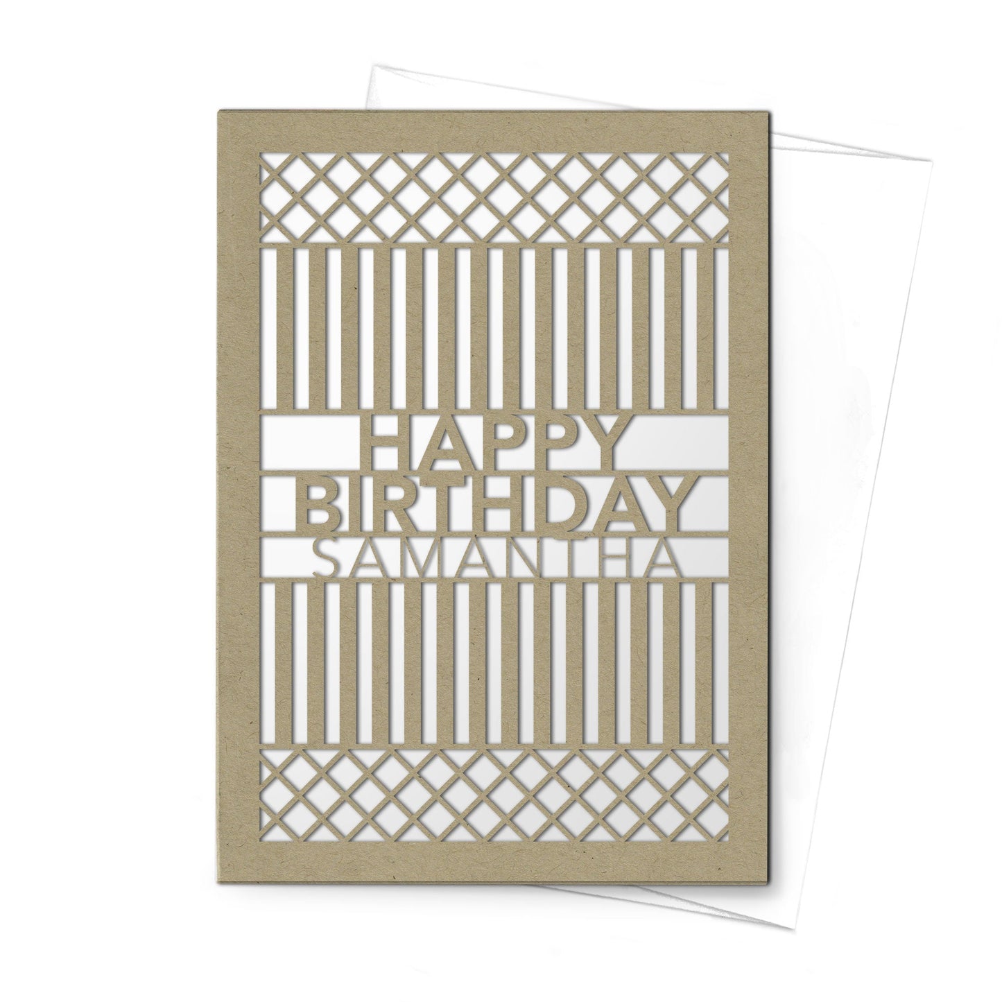 Personalized Greeting Card, Happy Birthday, A7 - PCD - 016 - 01 - Beech Tree Paper