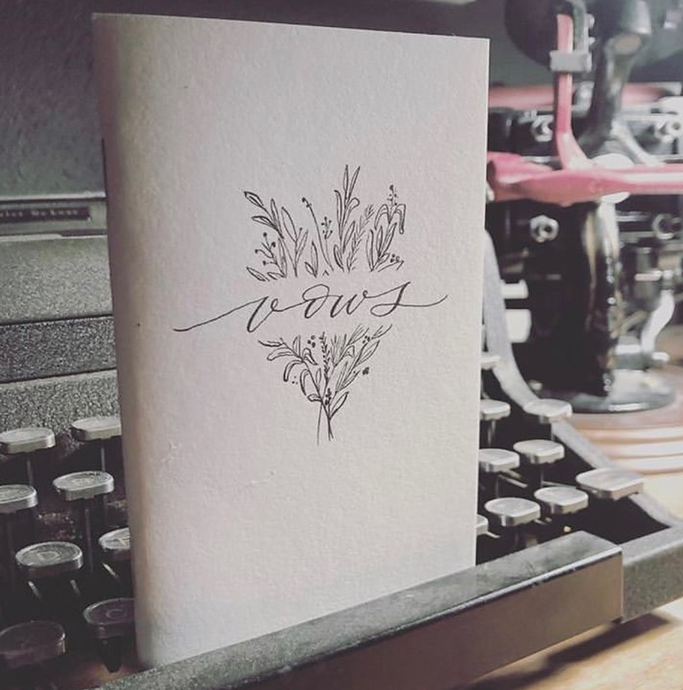 Hand lettering and Illustration from @riannonboven on our Gray Kraft Notebook