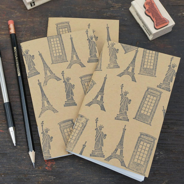 Travel Notebooks Made Easy with Rubber Stamps