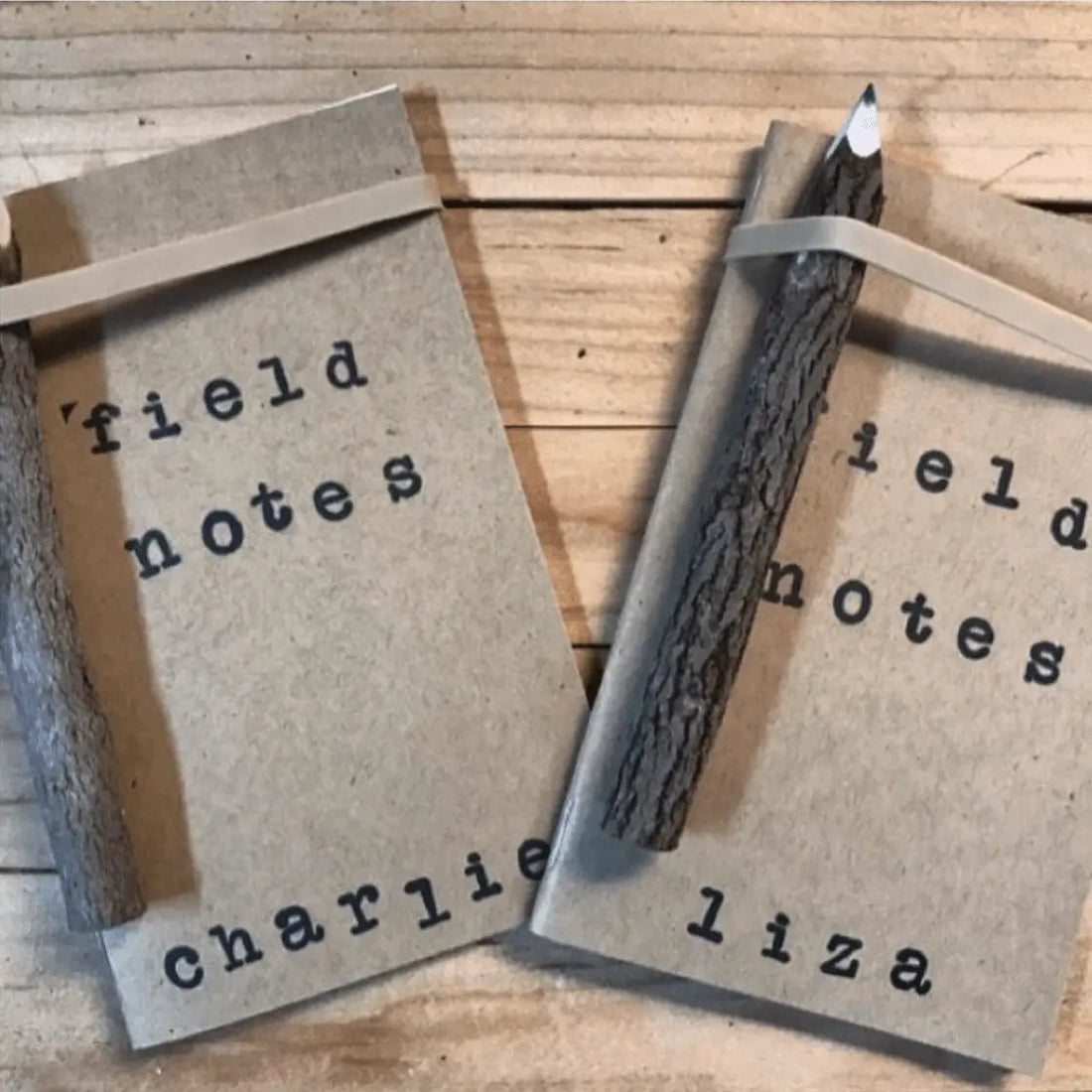 Unique Stamped Notebooks made with Beech Tree Paper Kraft Notebooks - Beech Tree Paper