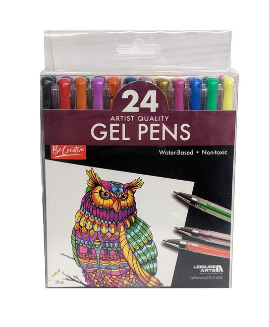 24 - Pack of Gel Pens, Be Creative Brand - Beech Tree Paper
