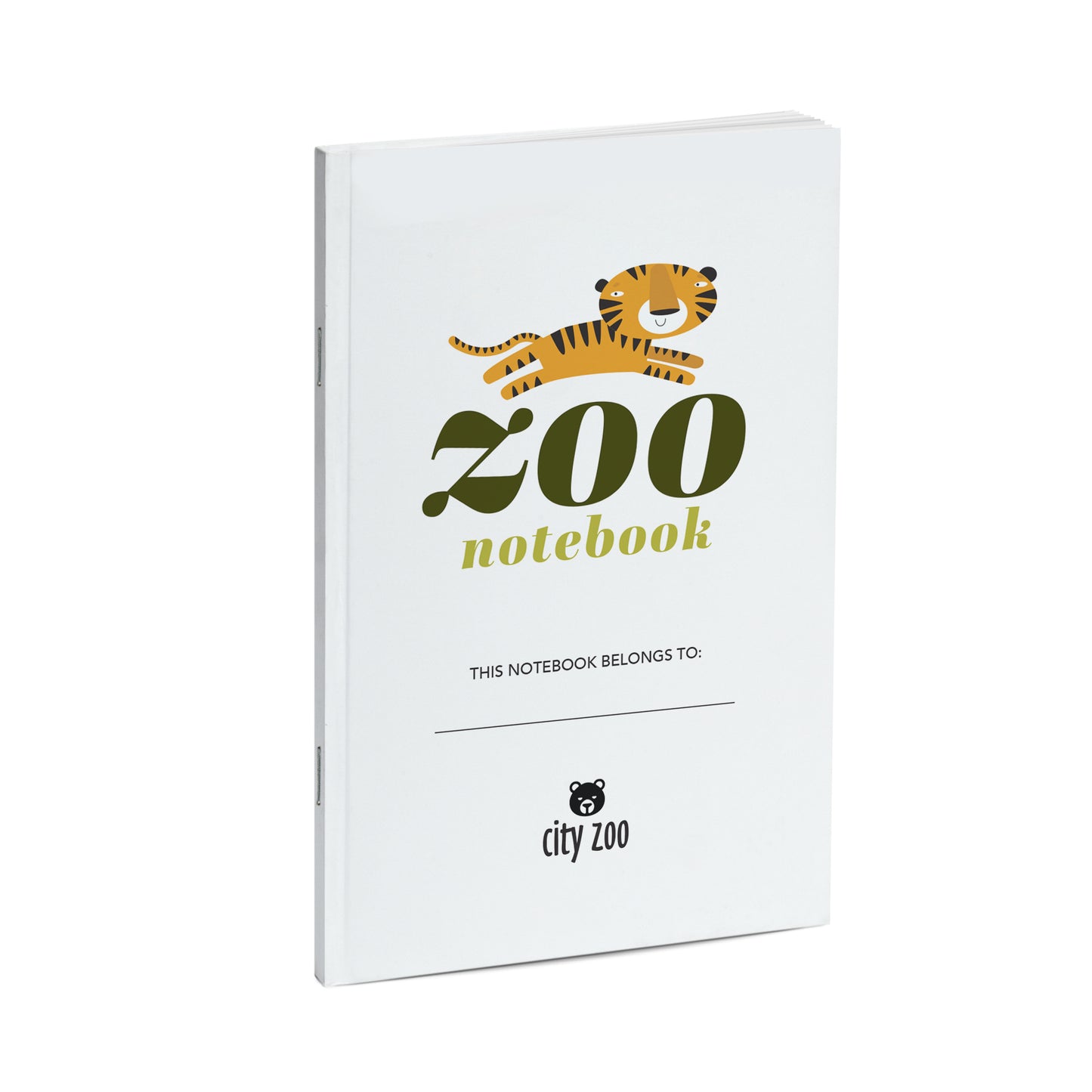 Tiger, Zoo Notebook, Discovery Log Notebook, Add Your Logo