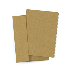 Scalloped Edge Folded Notecards with Envelopes, Size: A2