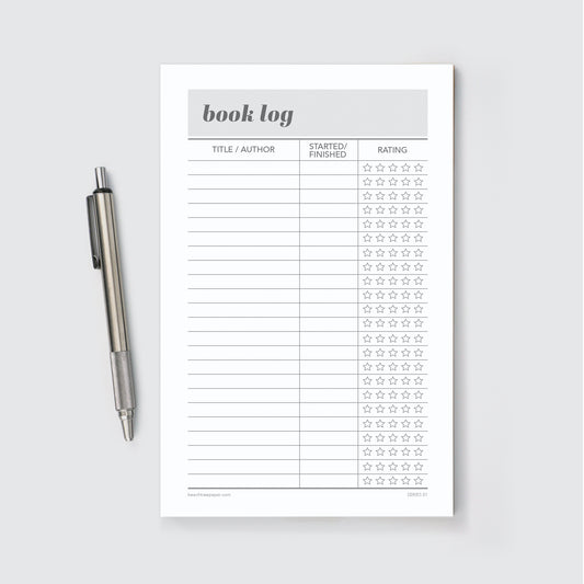 Notepad, book log, home office, school supply