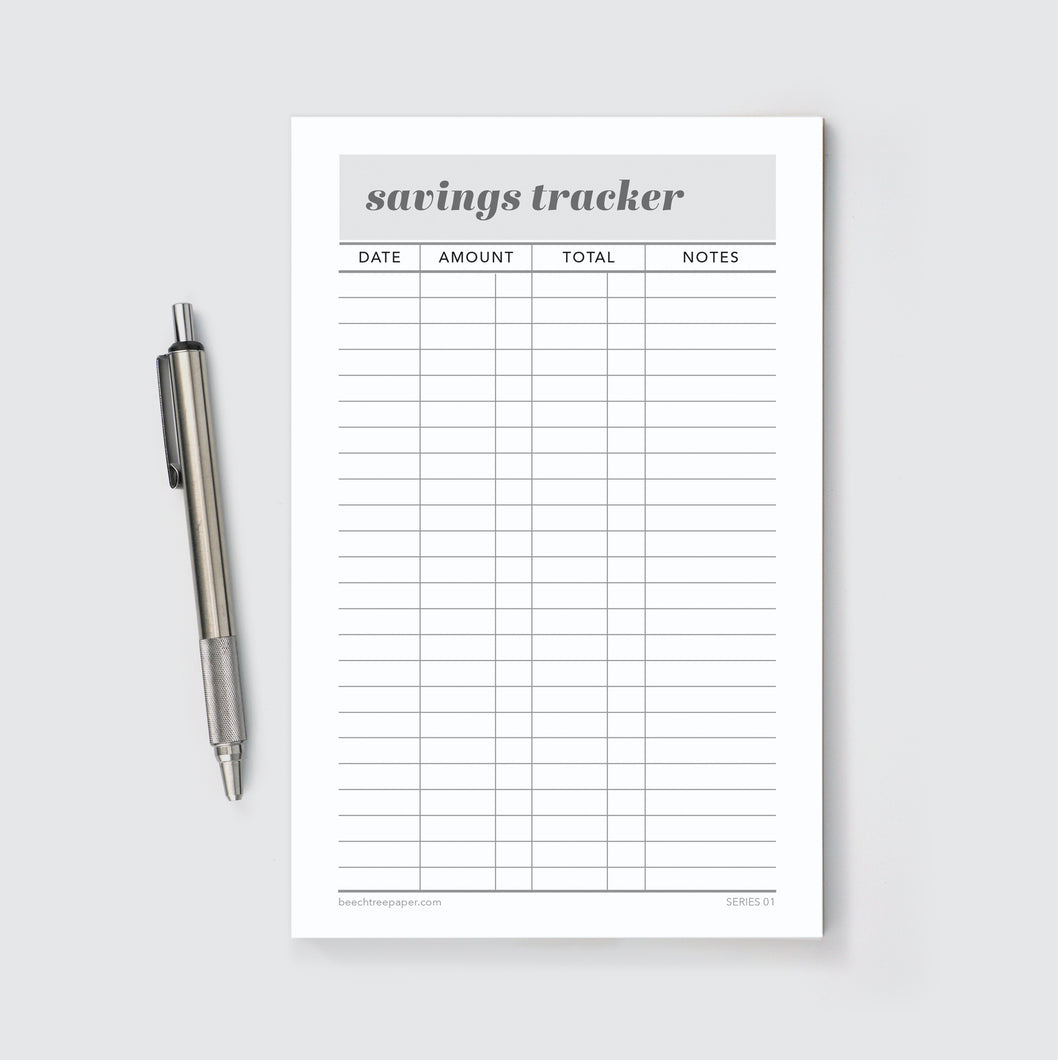 Notepad, savings tracker, home office, school supply