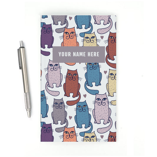 Personalized Notebook, Cats, Add Your Name