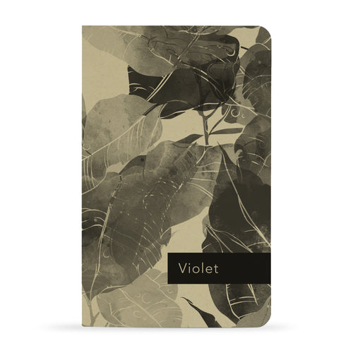 Personalized Printed Notebook, Tropical Leaves