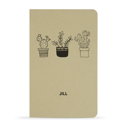 Personalized Printed Notebook, Tres Cacti