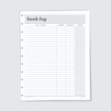 Load image into Gallery viewer, Planner Refill Paper, Book Log, Series One