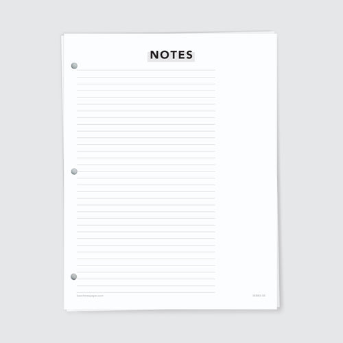 Planner Refill Paper, Notes (Hybrid), Series Two