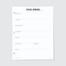 Load image into Gallery viewer, Planner Refill Paper, This Week, Series Two